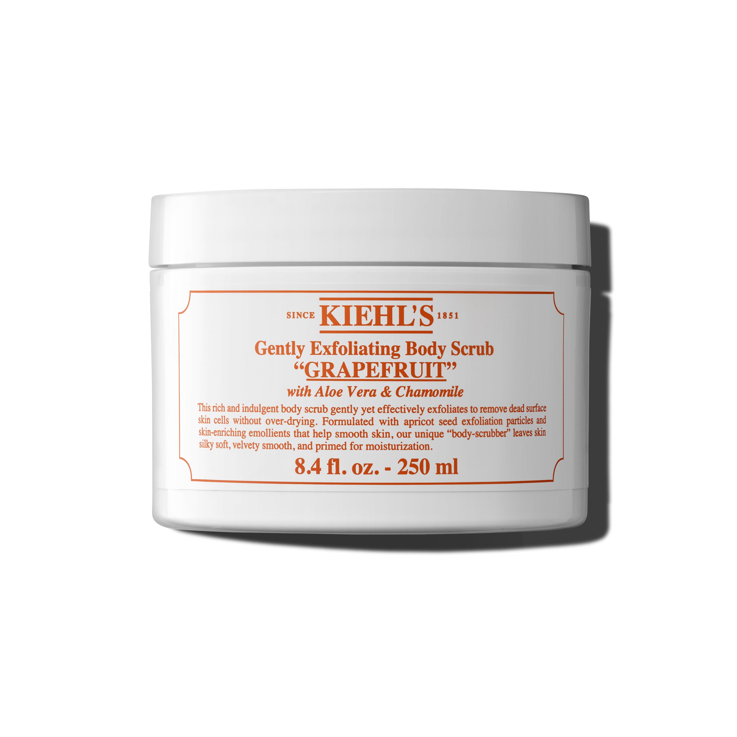 Kiehl'S Gently Exfoliating Grapefruit Body Scrub, Bath & Shower Body Polish For Smooth & Soft Skin, With Apricot Seed, Aloe & Ch