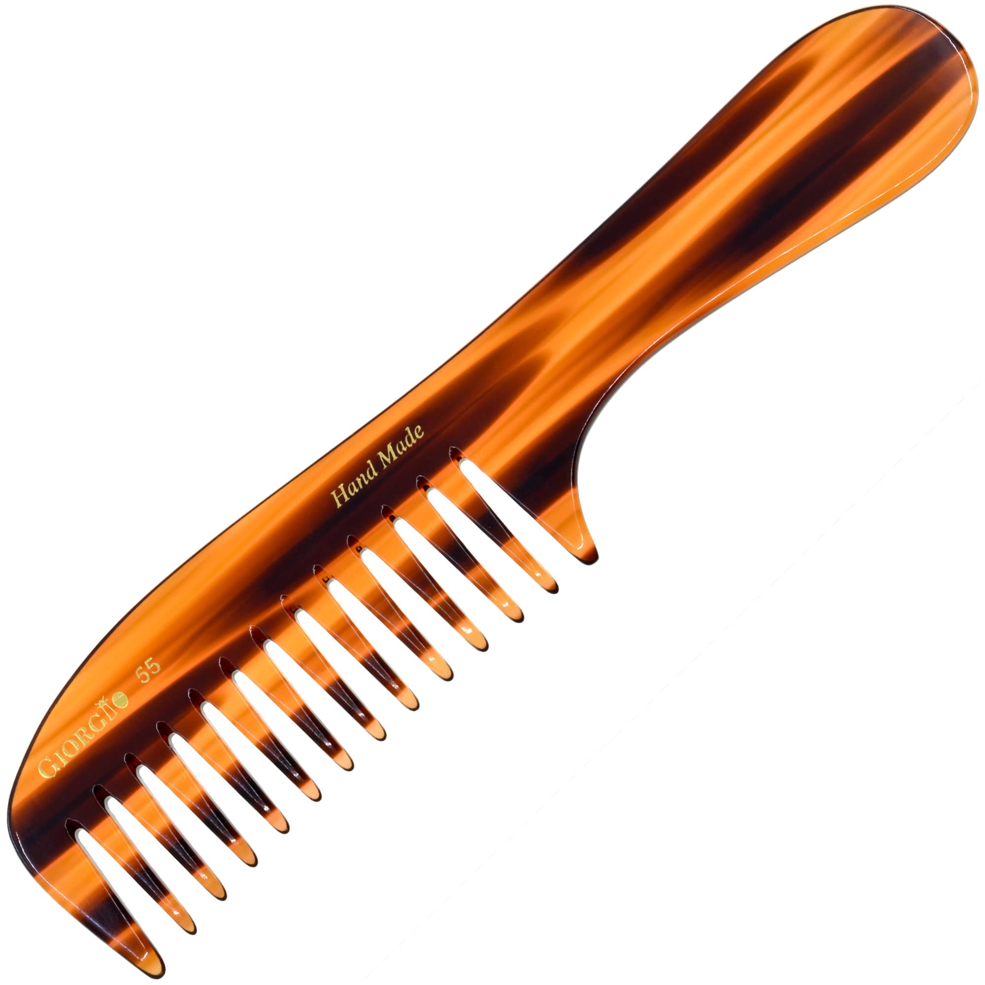 Giorgio G55 Wide Tooth Comb For Wet Hair Detangling Comb, Hair Comb For Thin To Medium Thickness Hair Detangler, Hair Combs For