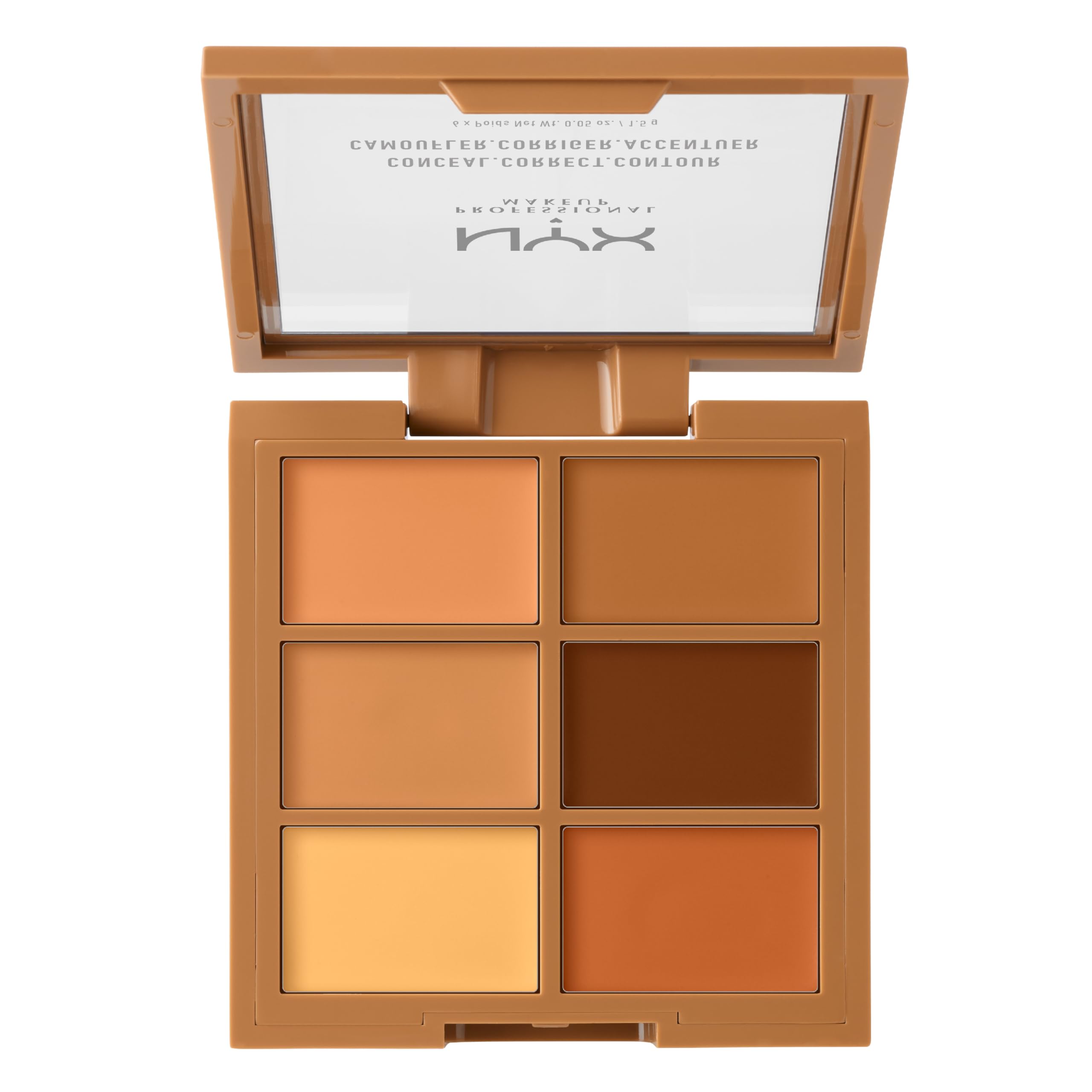 NYX PROFESSIONAL MAKEUP Conceal Correct Contour Palette - Deep, 1 Count, Model 3CP03, Perfect for Flawless Contouring and Concealing