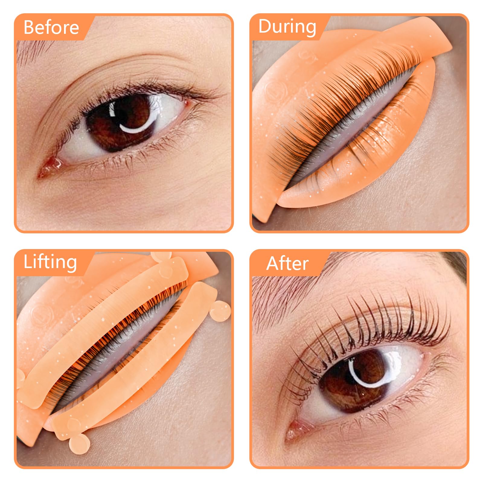 PERMANIA Lash Lift Ribbon, 5Pcs Silicone Eyelash Rods Ribbon Soft Colorful Lash Lift Tool Flexible Perm Roller Multi-Functional