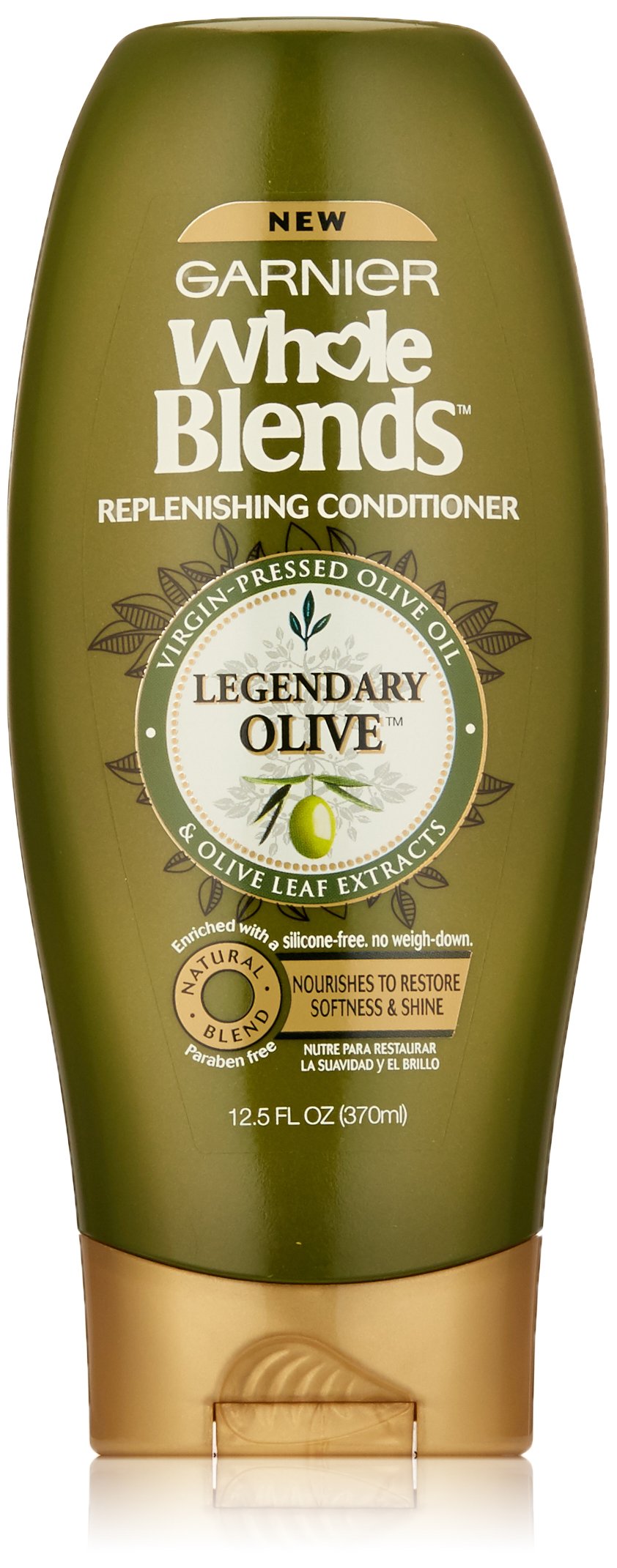 Garnier Whole Blends Replenishing Conditioner Legendary Olive, Dry Hair, 12.5 fl. oz.