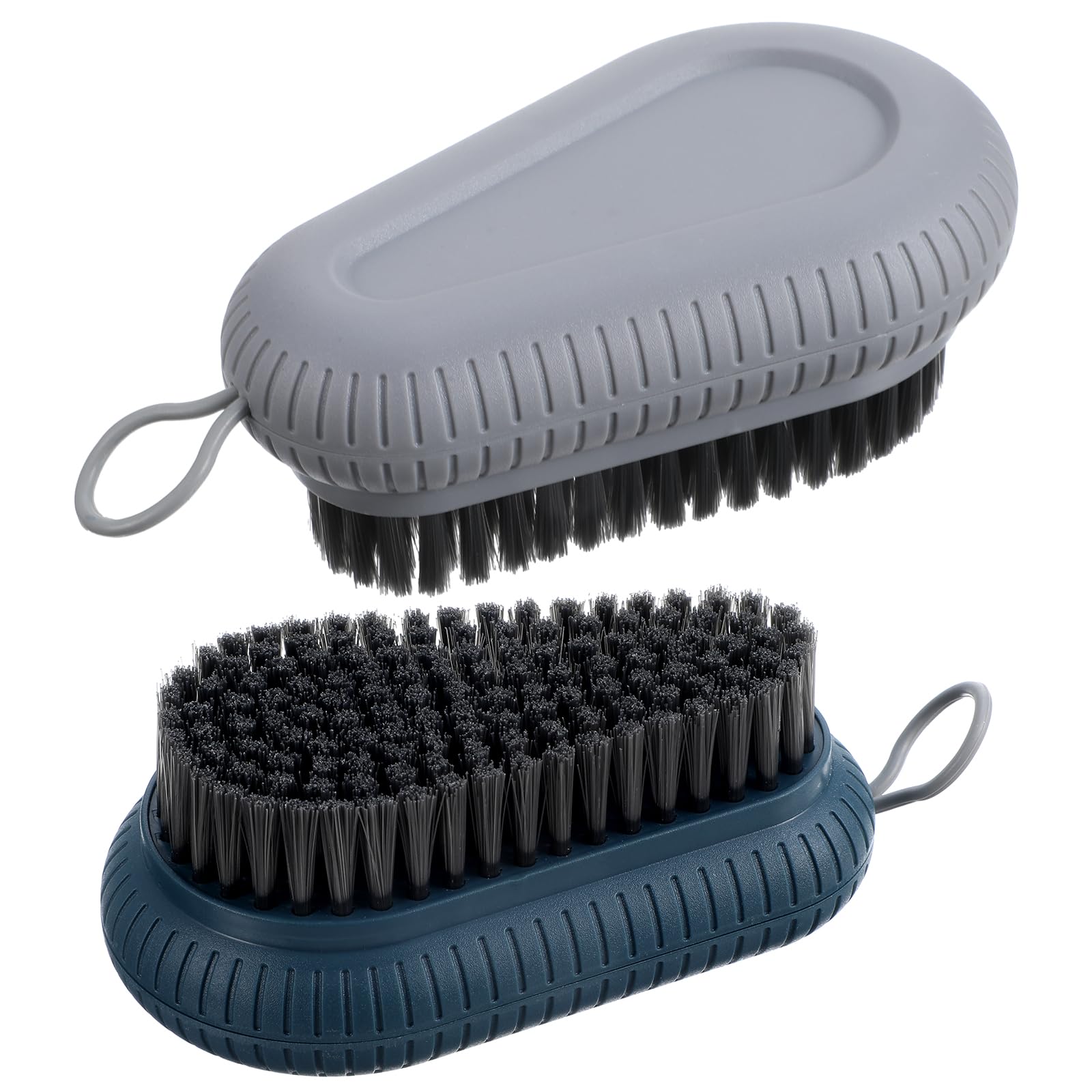 2 Pack Nail Brushes for Cleaning Fingernails, Heavy Duty Hand Scrub Brush with Hanging Rope, Narrow Bristles Fingernail Brush fo