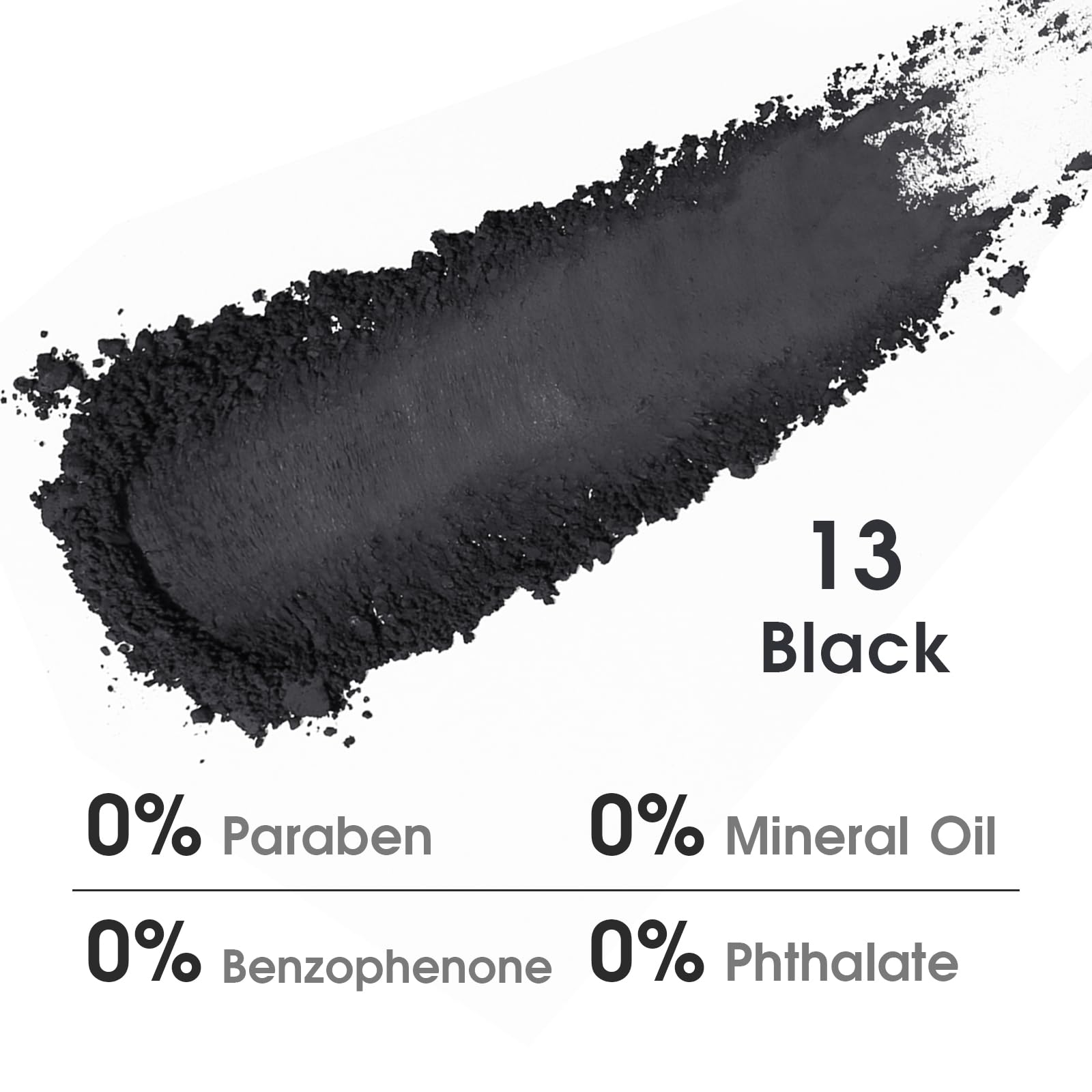 Ucanbe Dark Black Single Eyeshadow Palette, Matte Eye Shadow For Smoky Emo Goth Makeup, Professional Highly Pigmented Long-Lasti
