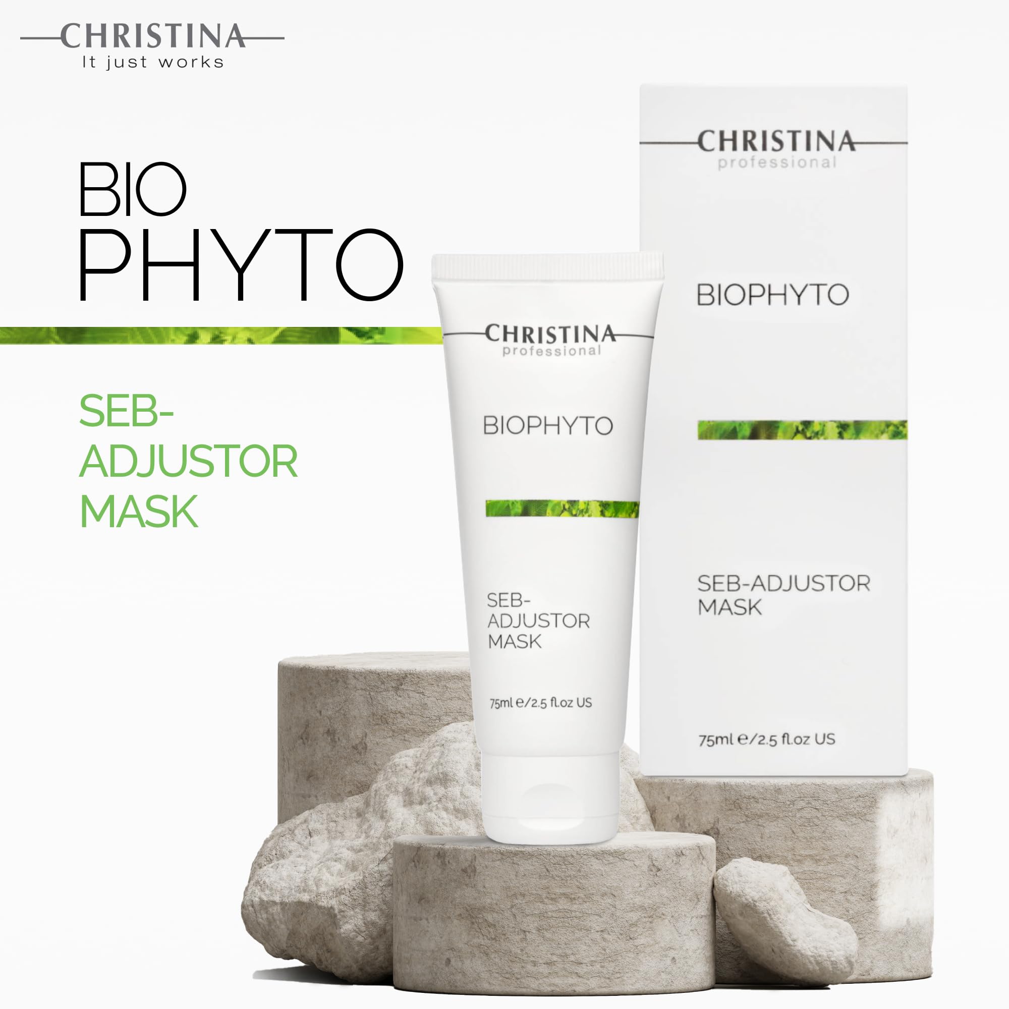 -CHRISTINA- Bio Phyto Seb-Adjustor Facial Mask with Moisture Complex | Face Masks Skincare Targets Acne, Blackheads, and Oilines