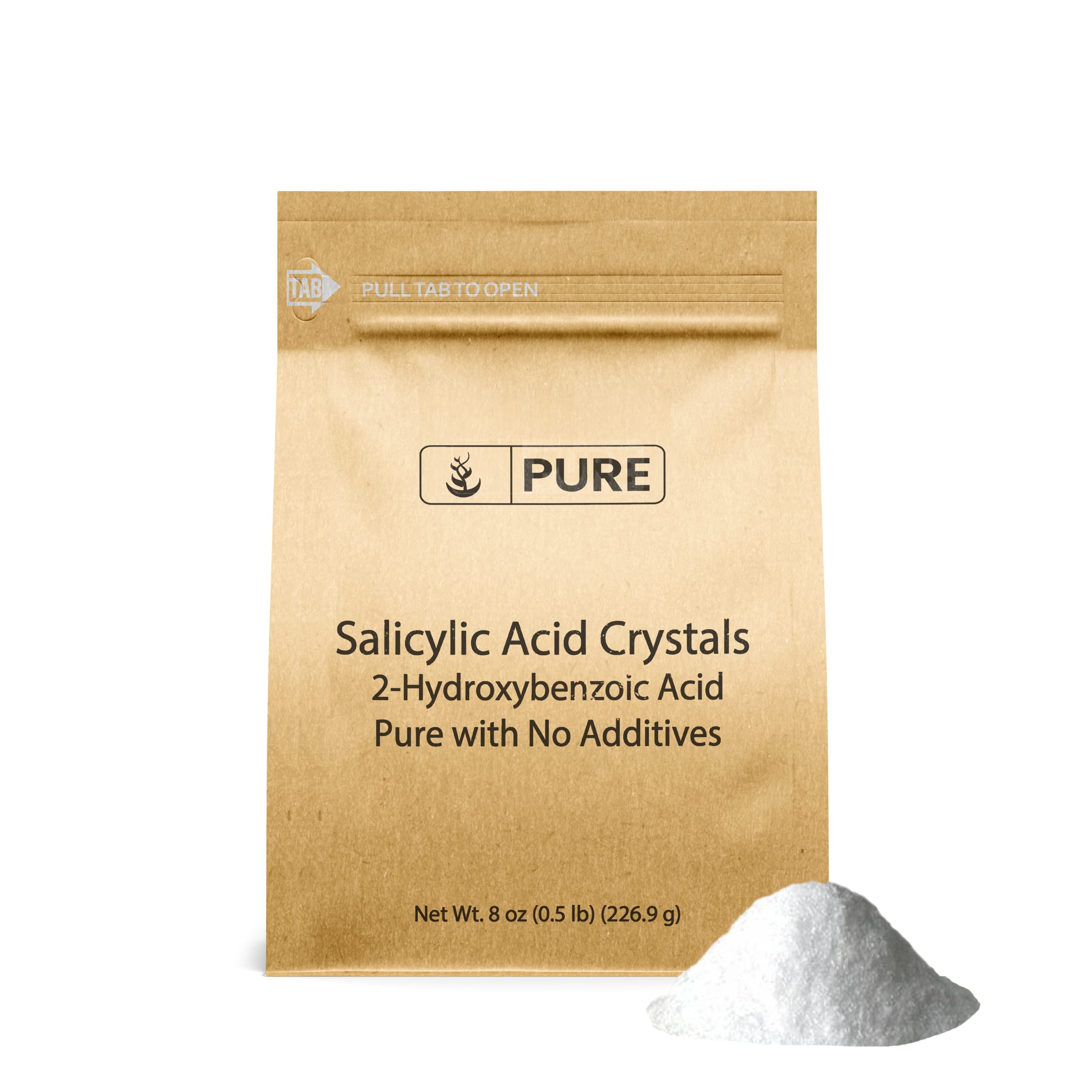 Pure Original Ingredients Salicylic Acid Crystals (8 oz) 2-Hydroxybenzoic Acid, Always Pure, No Fillers Or Additives