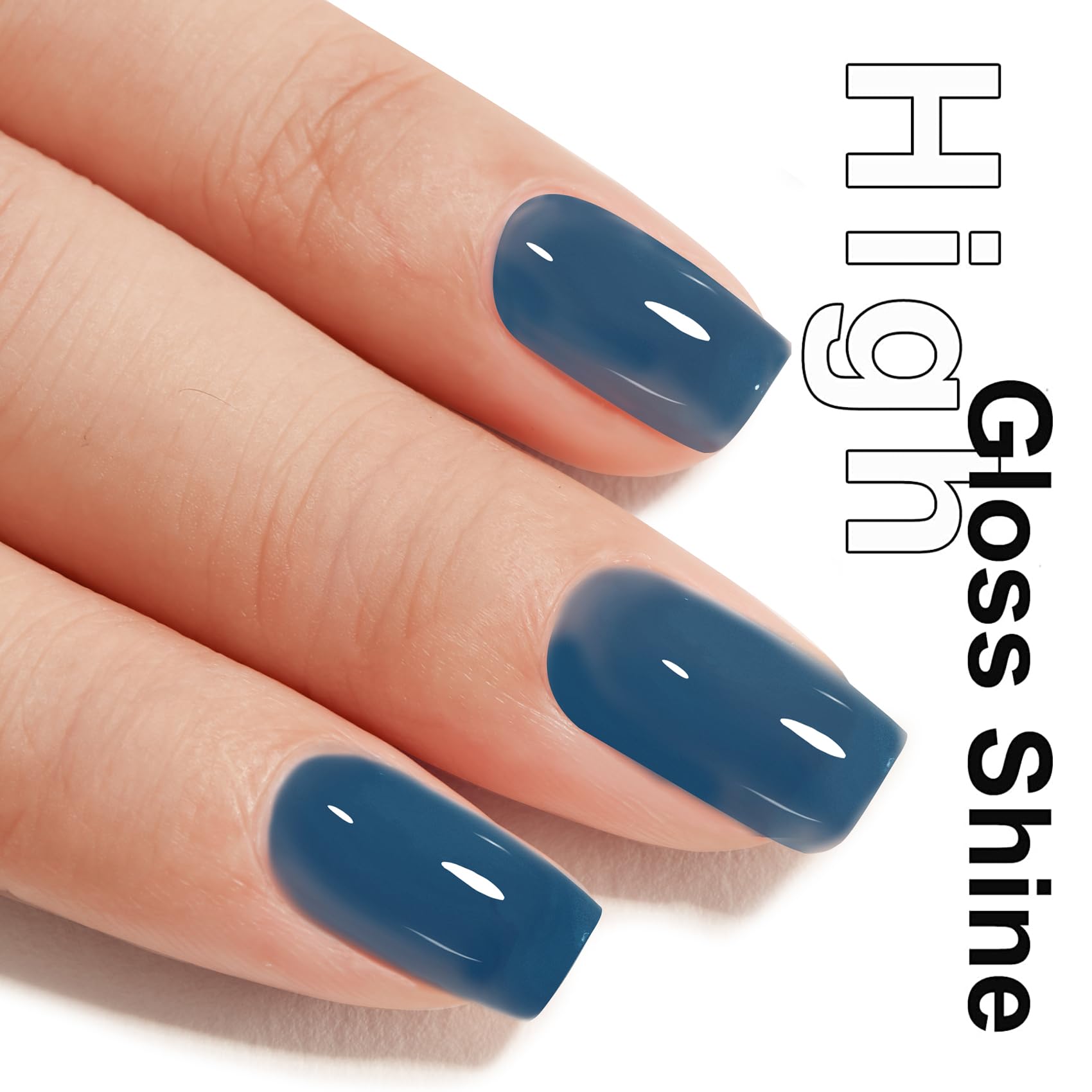 MAYCHAO Jelly Gel Nail Polish -15ML Sea Blue Jelly Gel Polish Soak Off UV LED Sheer Blue Nail Polish for DIY Manicure Home Salon
