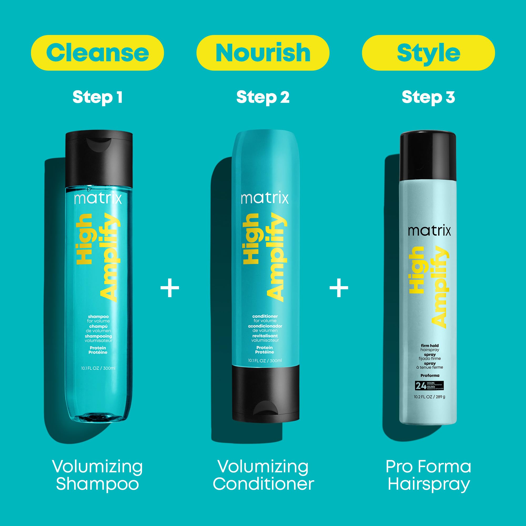 Matrix High Amplify Volumizing Shampoo  Instant Lift & Lasting Volume Silicone-Free Boost Structure In Fine, Limp Hair Salon Pro