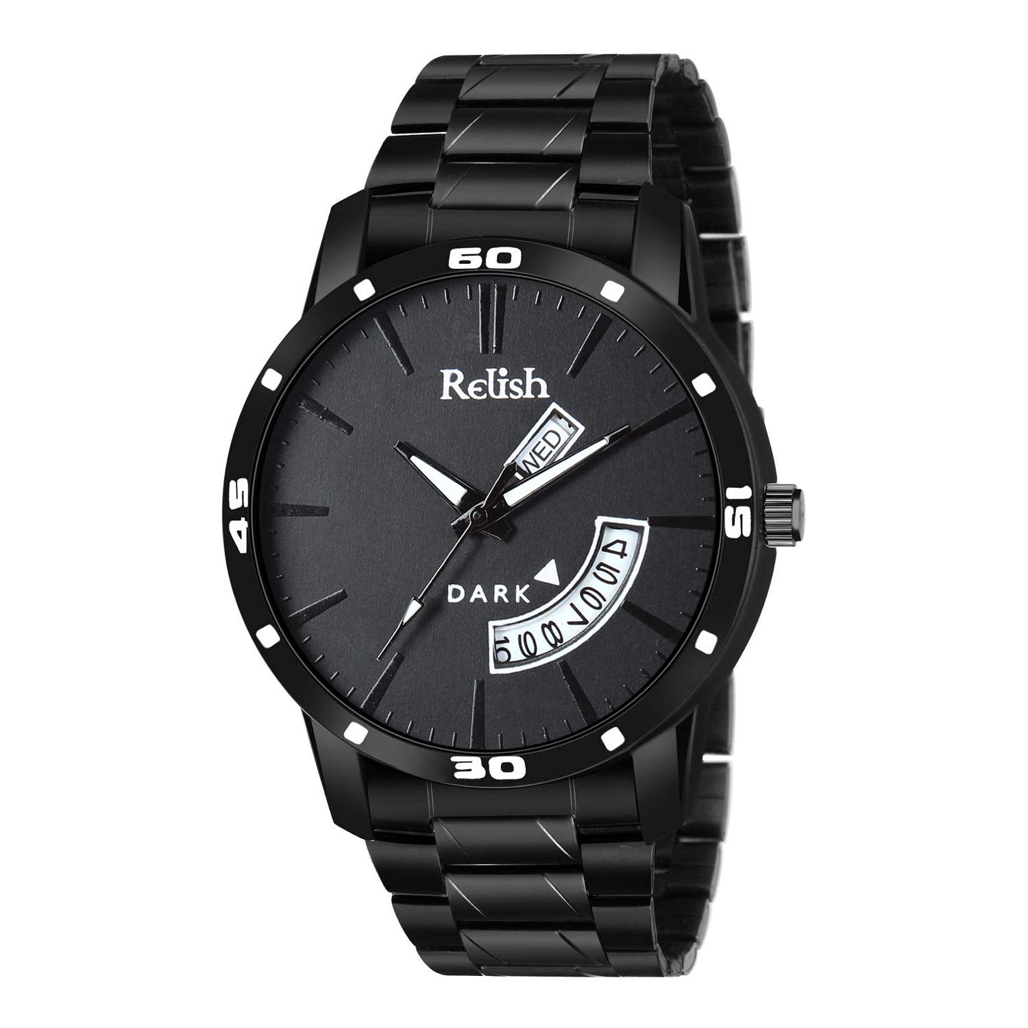 Relish Day And Date Black Analog Mens And Boys Watch (ReBb1005Dd)