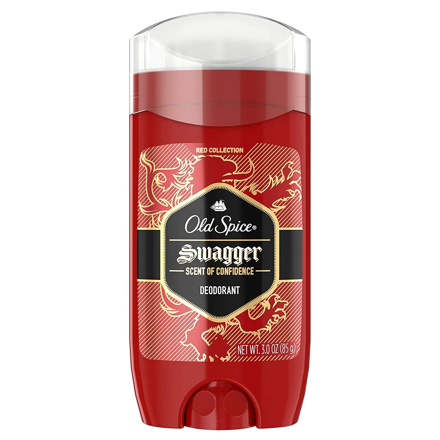 Old Spice Aluminum Free Deodorant For Men, Swagger Confidence And Amberwood, Red Collection, 3 Oz