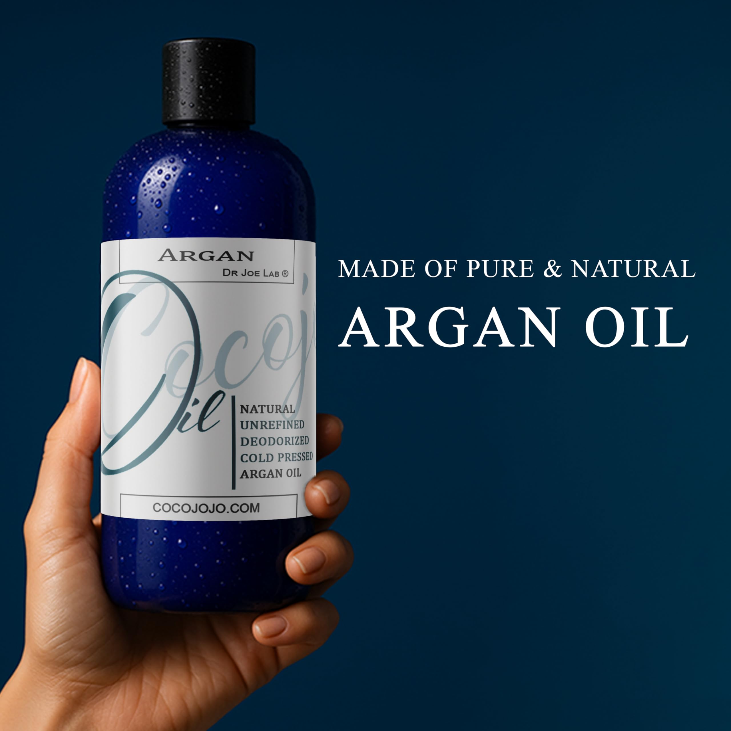 Argan Oil -Cold Pressed 16 oz Pure Natural Extra Virgin Unrefined Argan Moroccan Marrakesh Oil Moisturizer Hair Face Lips Body S
