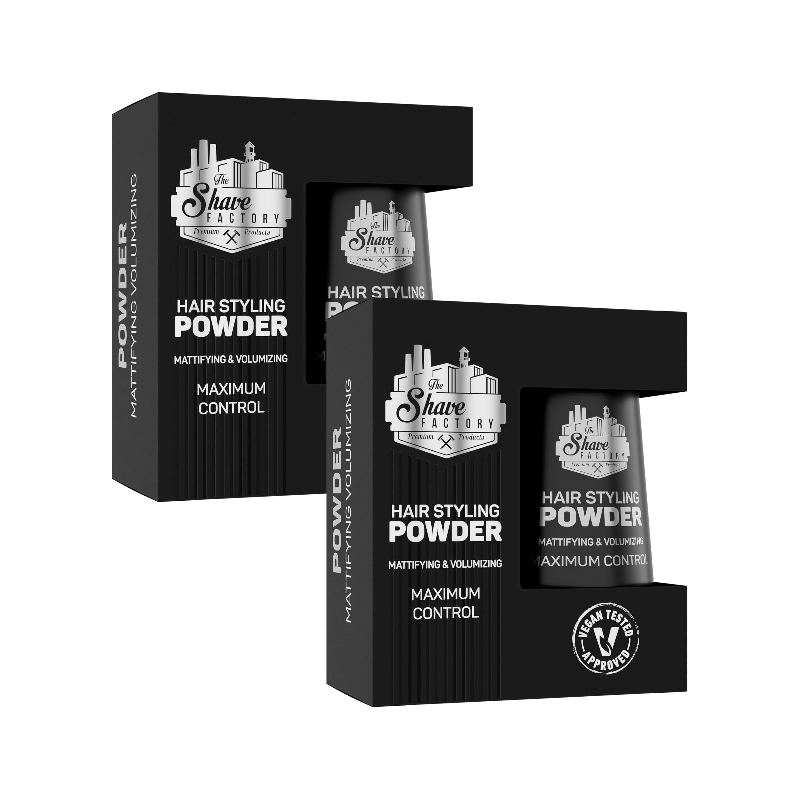 the shave factory Hair Styling Powder 20gr Mattifying Volumizing Powder with Maximum Control-Elegant Design, Ease Of Use
