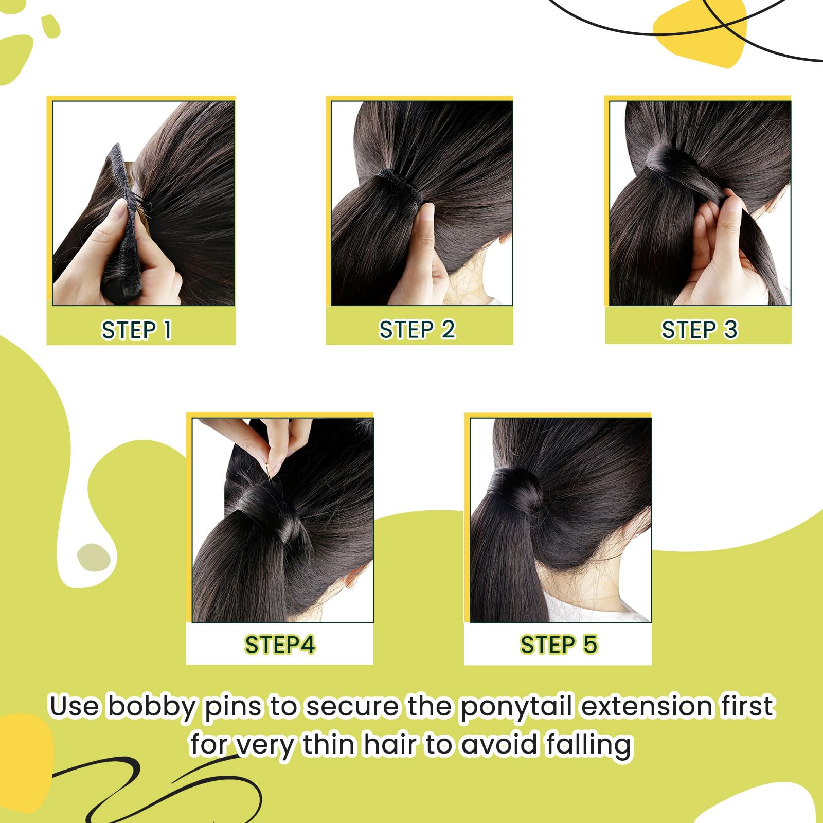 RUNATURE Blonde Ponytail Extension Human Hair, Wrap Around Real Hair Ponytail Extension, Clip in Real Human Hair Ponytail for Lo