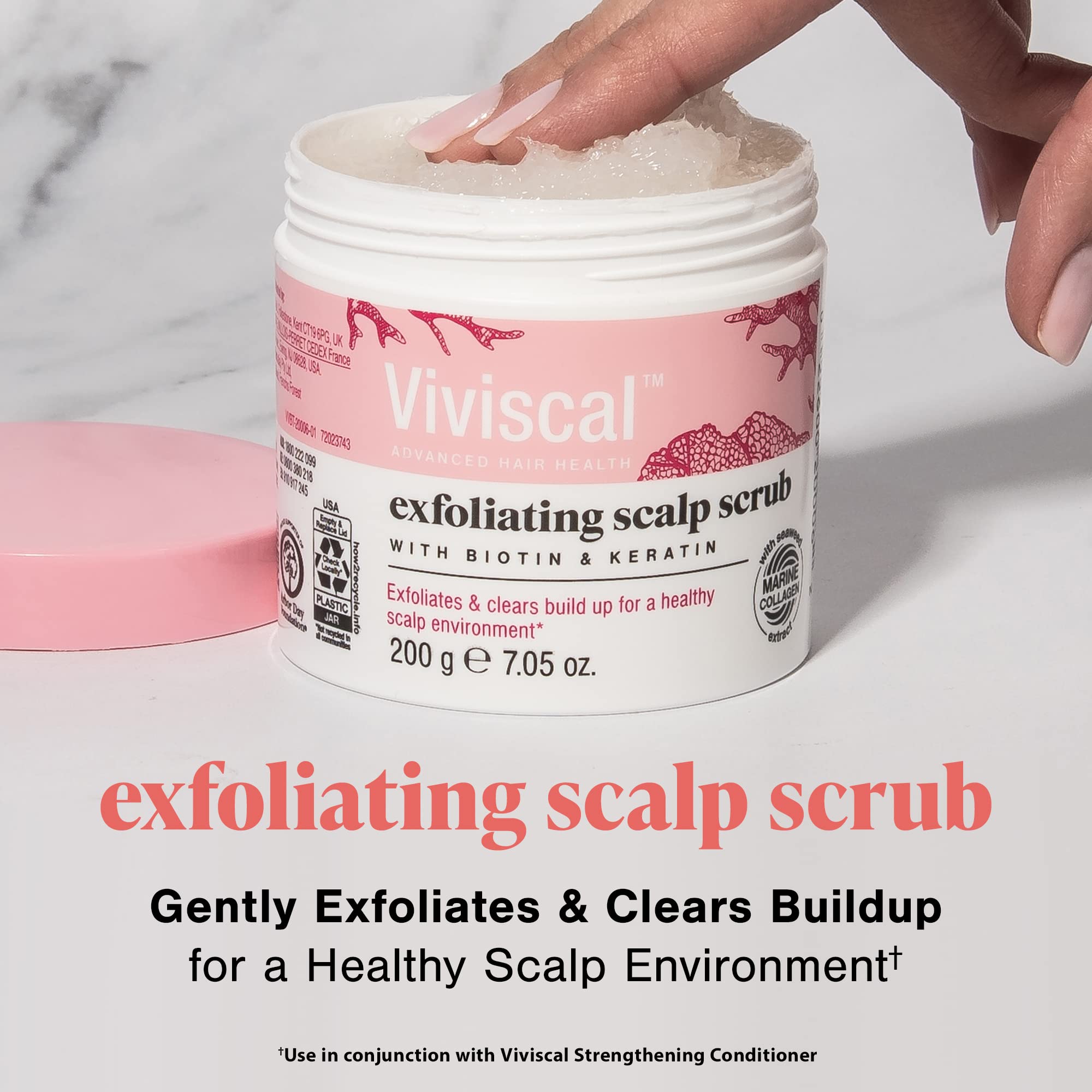 Viviscal Exfoliating Scalp Scrub, Clarifying Scrub with Biotin & Keratin, Promote Fuller & Healthier Hair Growth, Gentle Exfolia