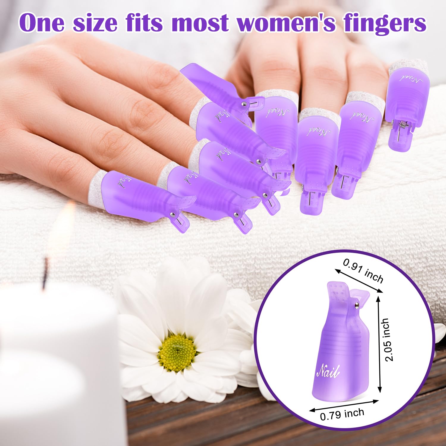 Morgles Gel Nail Polish Remover Kit With Nail Clips, 300Pcs Nail Polish Remover Wipes, 100/180 Nail File, Cuticle Pusher, Nano G