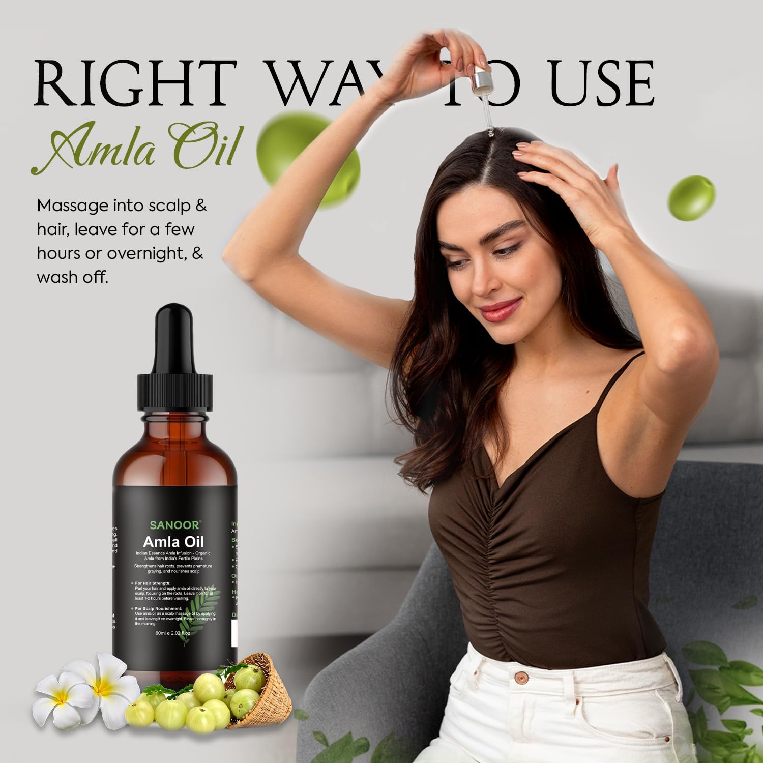 Indian Essence Amla Infusion | 100% Pure (2.02oz)| Infused with Nutrients Pure Hair Butter | Cold-pressed | 60ml