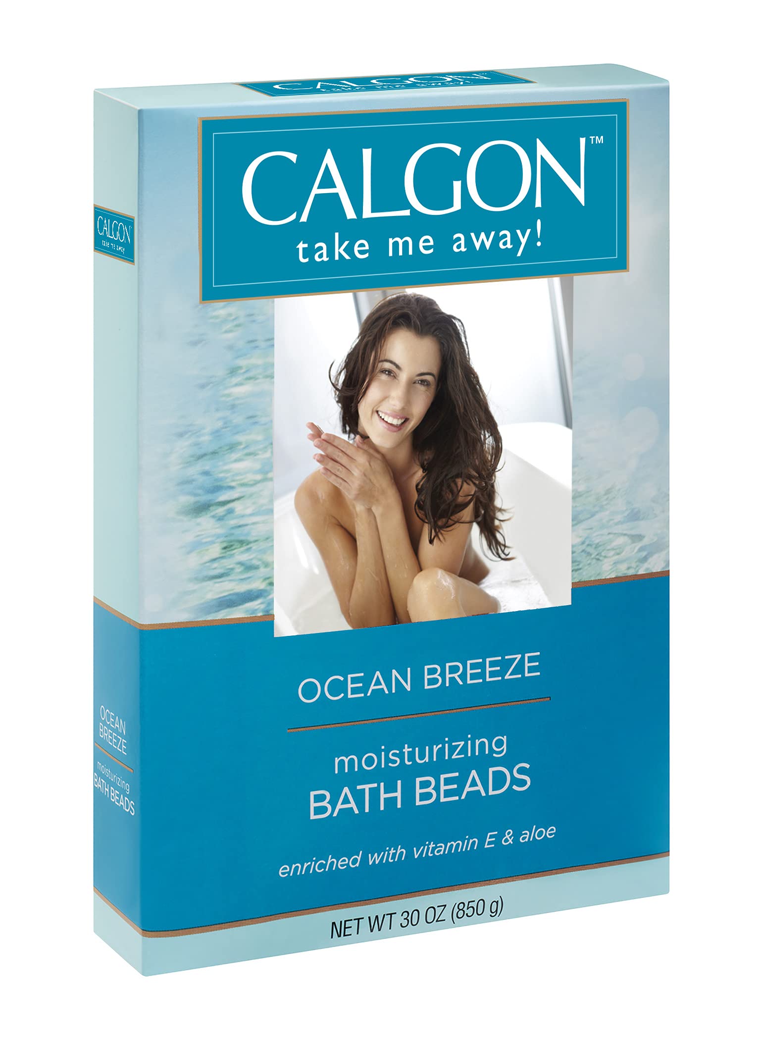 Calgon Ultra-Moisturizing Bath Beads, Ocean Breeze, 30 Ounce