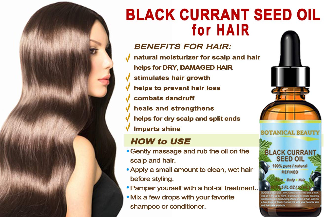Botanical Beauty Black Currant Seed Oil 100% Pure Natural Undiluted Refined Cold Pressed Carrier Oil. 0.5 Fl.Oz. - 15Ml. For Ski