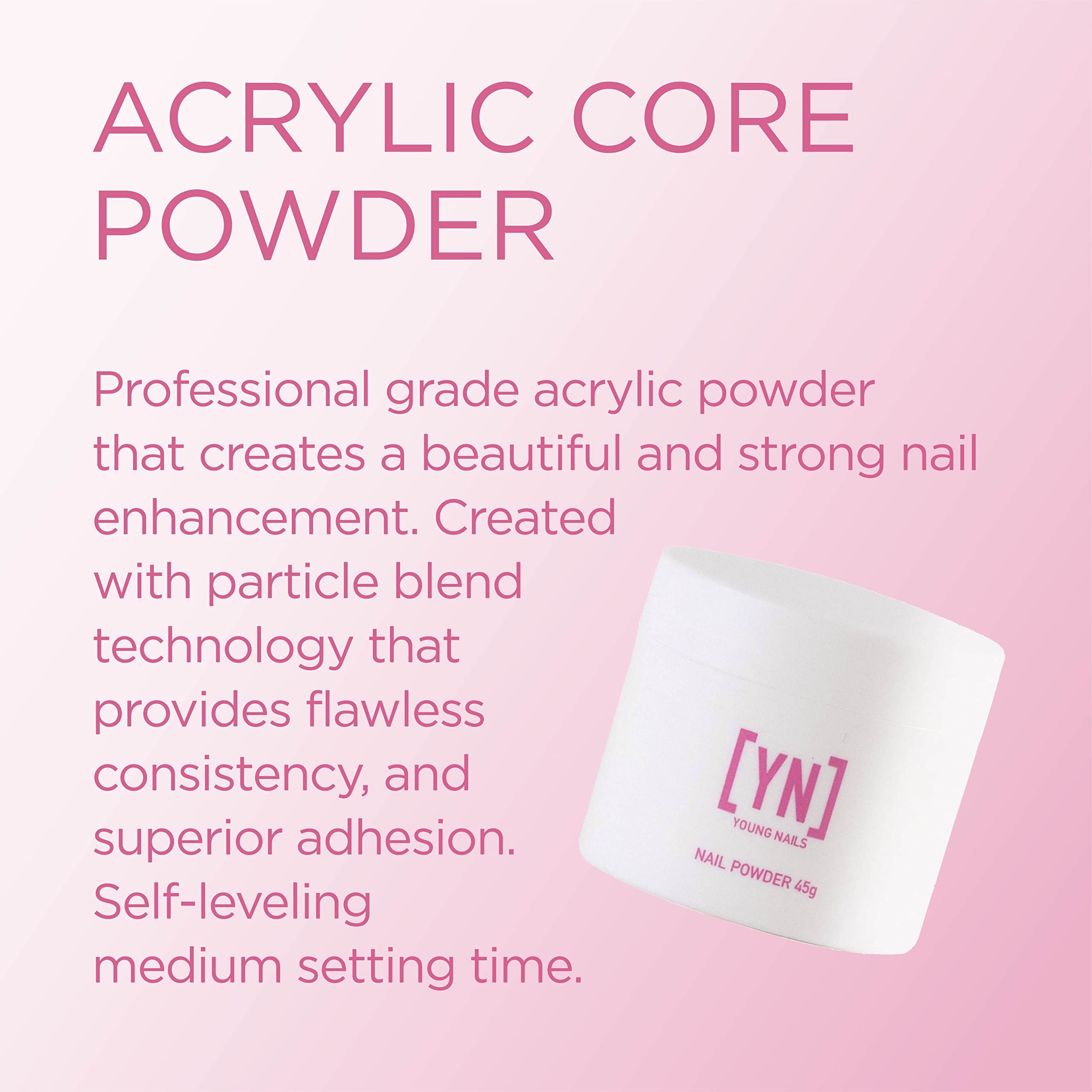 Young Nails Acrylic core Powder, XXXPink, 45 gram