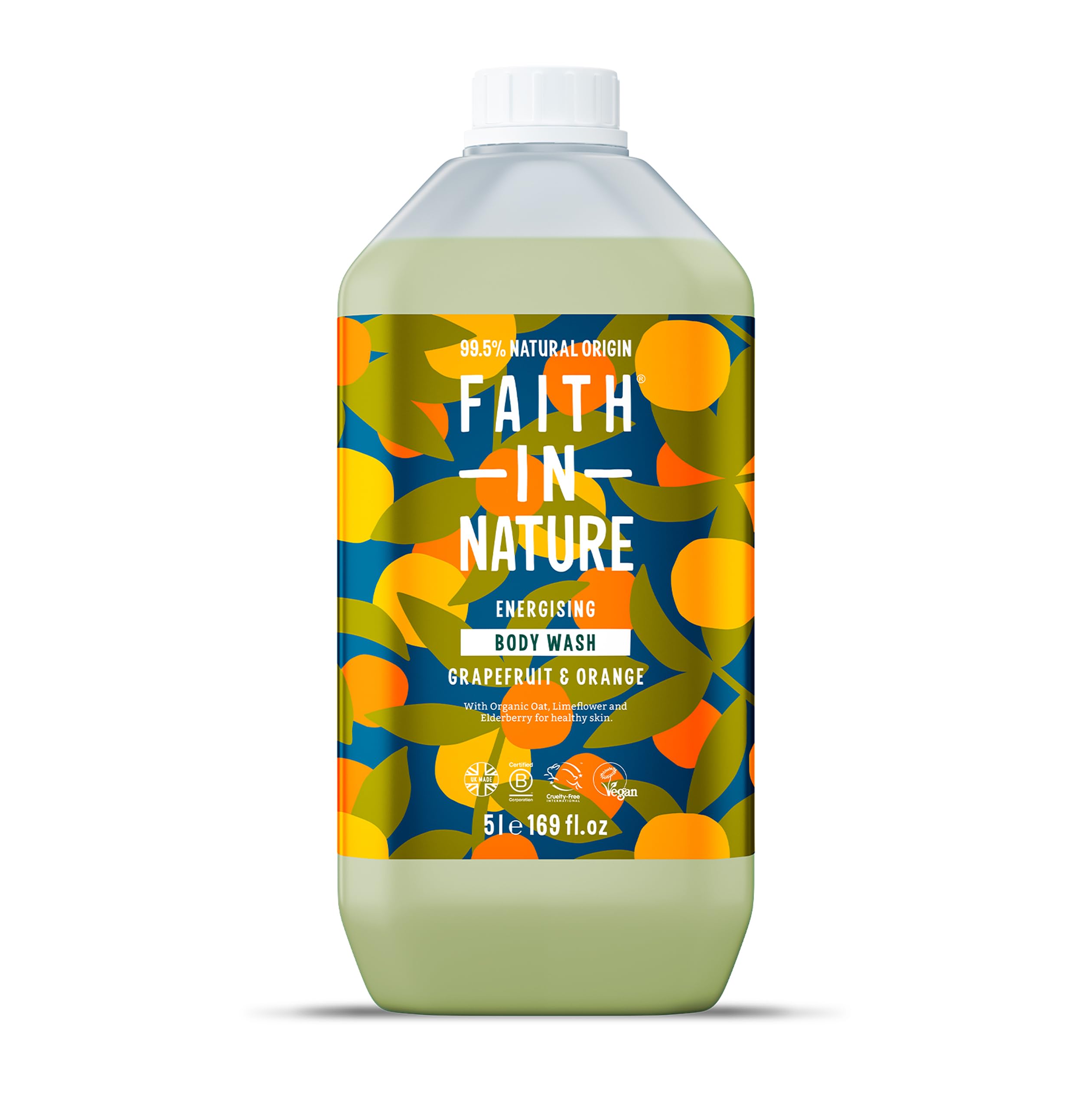 Faith In Nature Grapefruit and Orange Body Wash 5litre Bottle