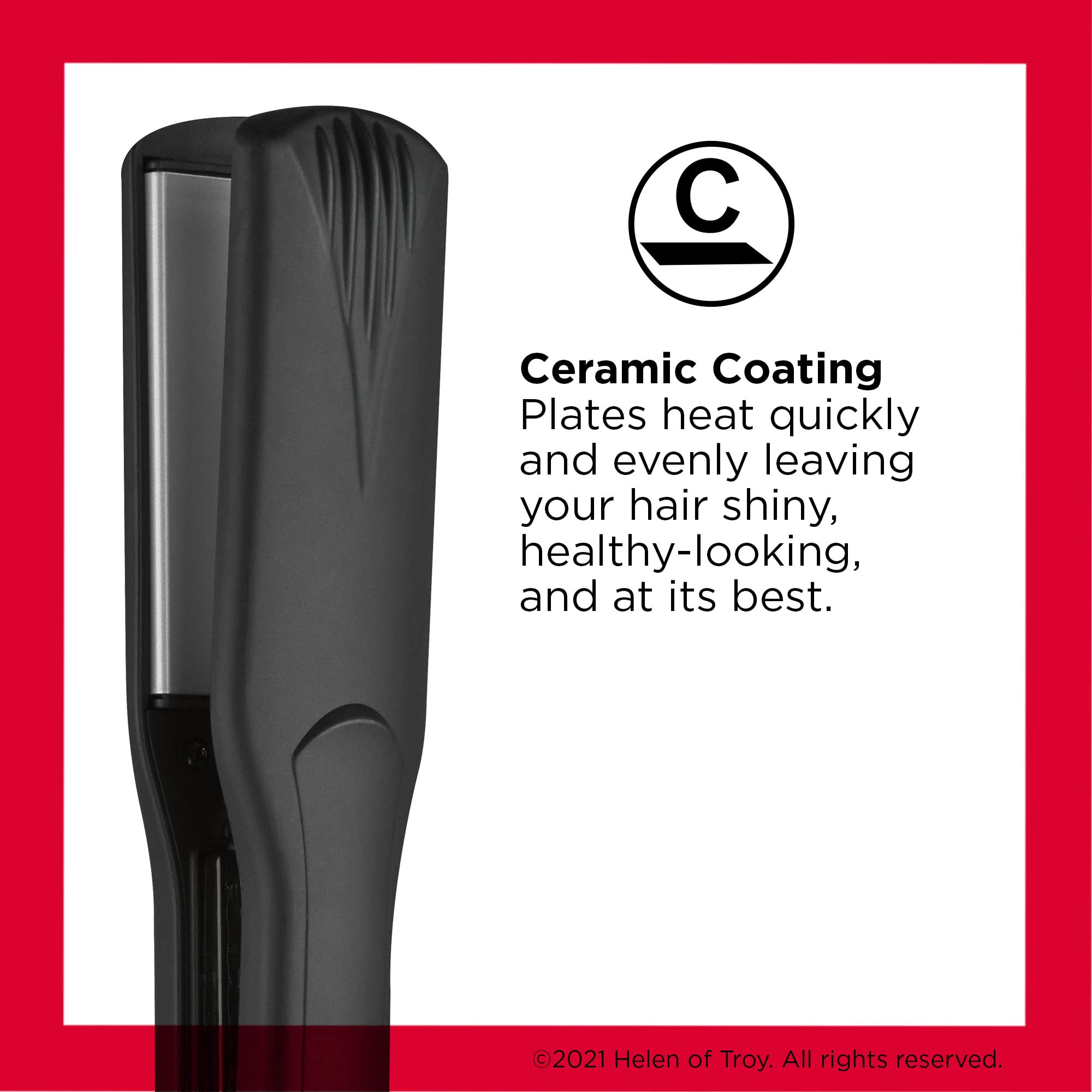 Revlon Smooth And Straight Ceramic Flat Iron | Fast Results, Smooth Styles,1.5 Inch (Pack Of 1)