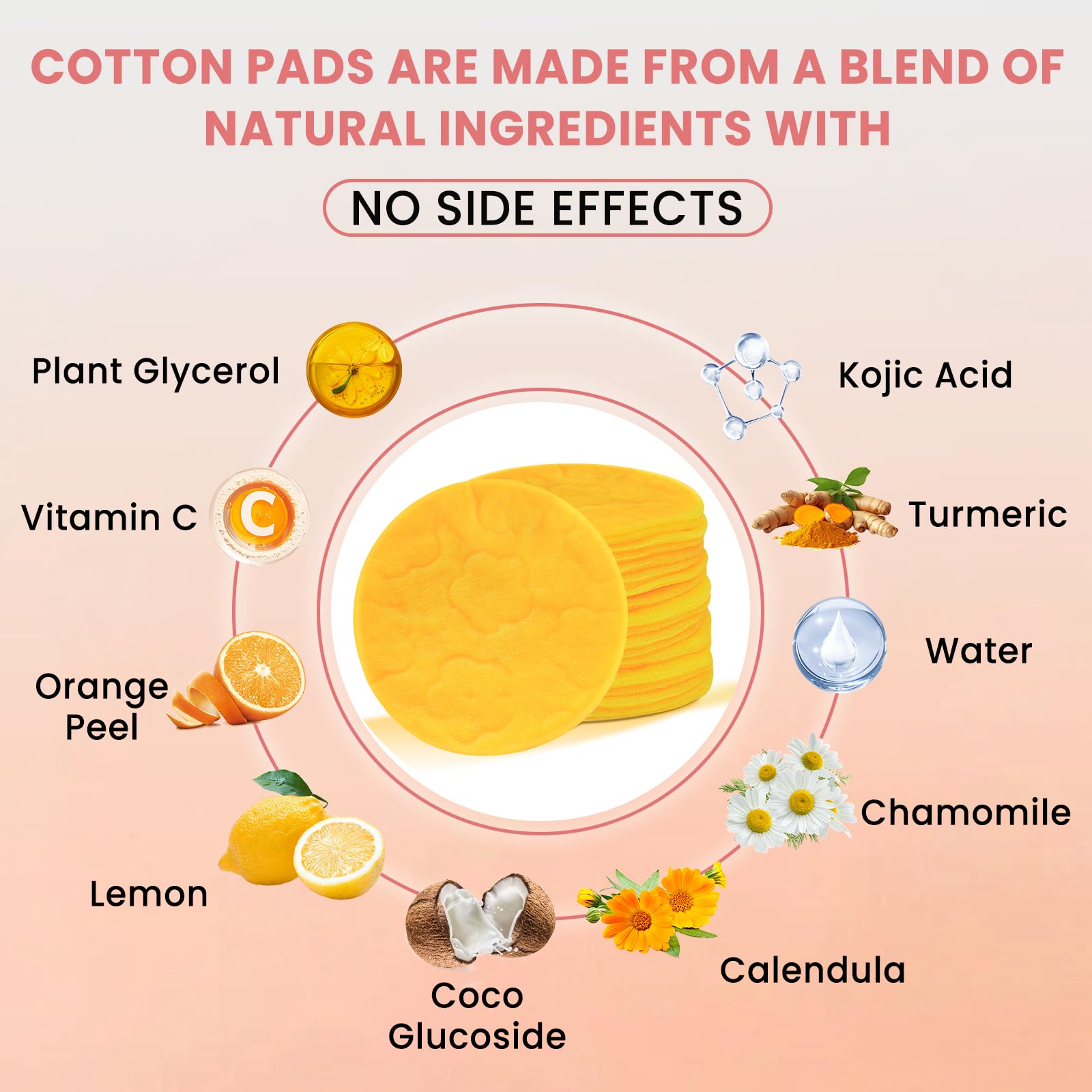 Turmeric Kojic Acid Cleansing Pads: Turmeric Cleansing Pads For Dark Spots And Exfoliating Face Scrub Pad For Deep Cleansing Oil