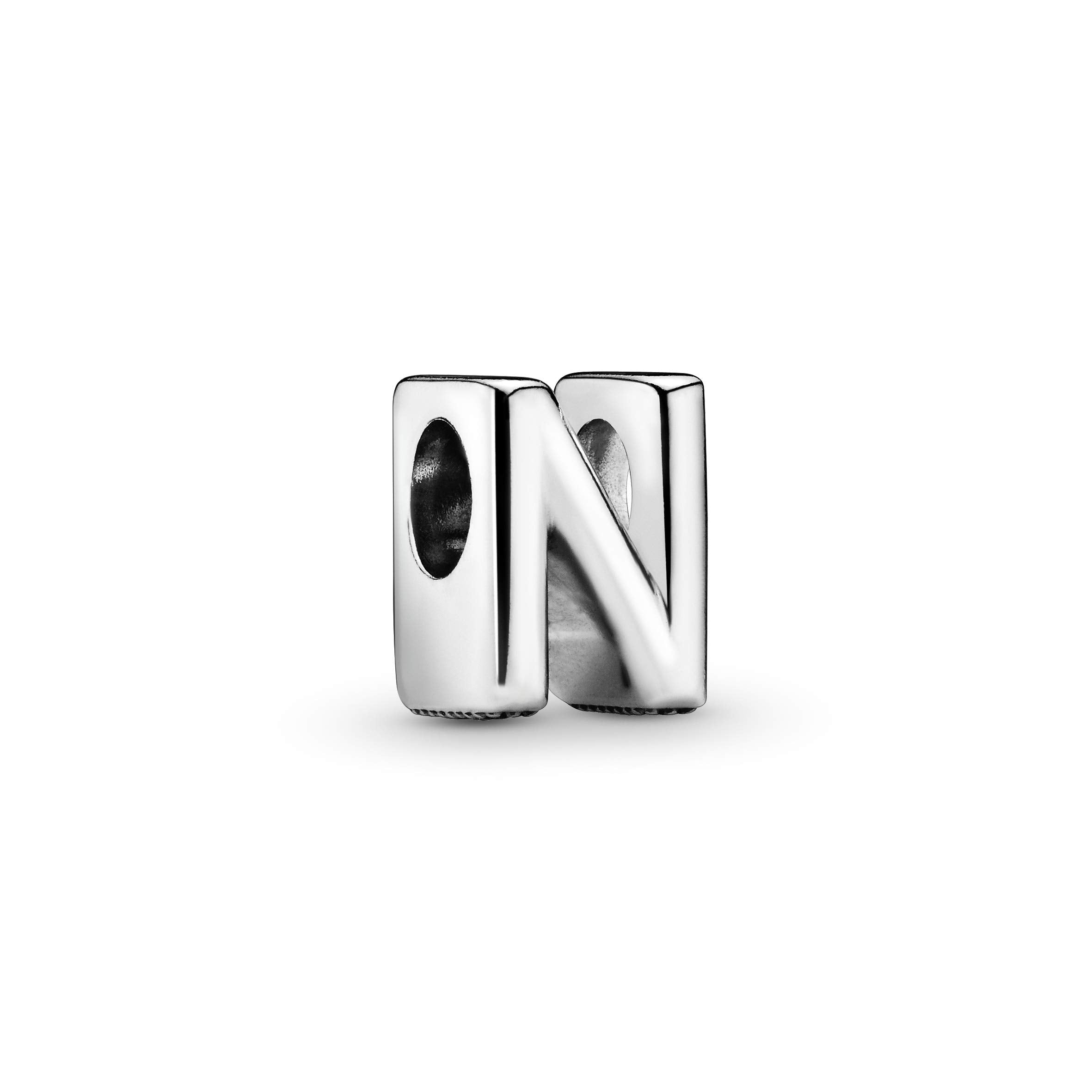Pandora Letter N Alphabet Charm - Compatible Moments Bracelets - Jewelry for Women - Gift for Women in Your Life - Made with Ste