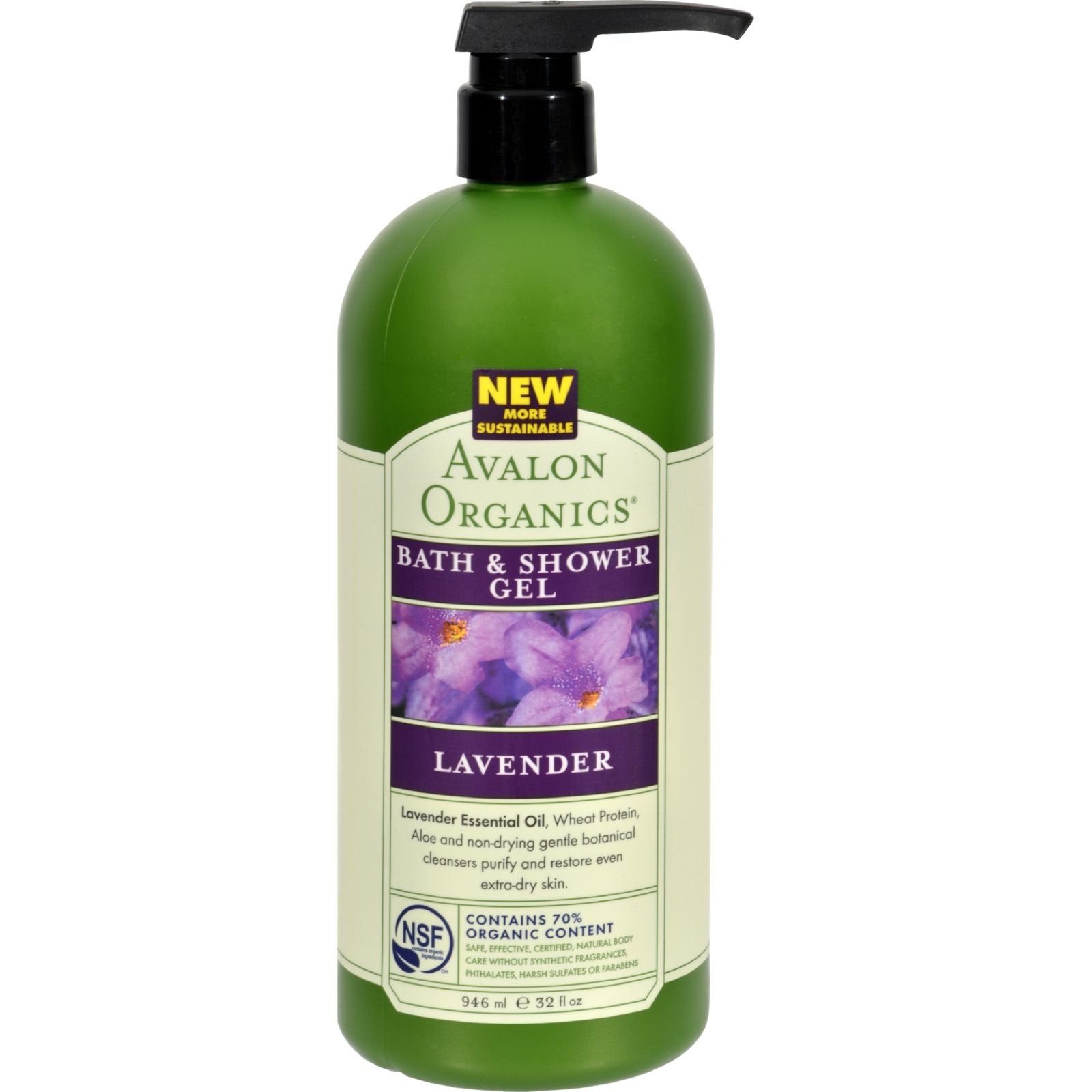Avalon Organics: Therapeutic Bath & Shower Gel, Lavender 32 Oz (4 Pack)