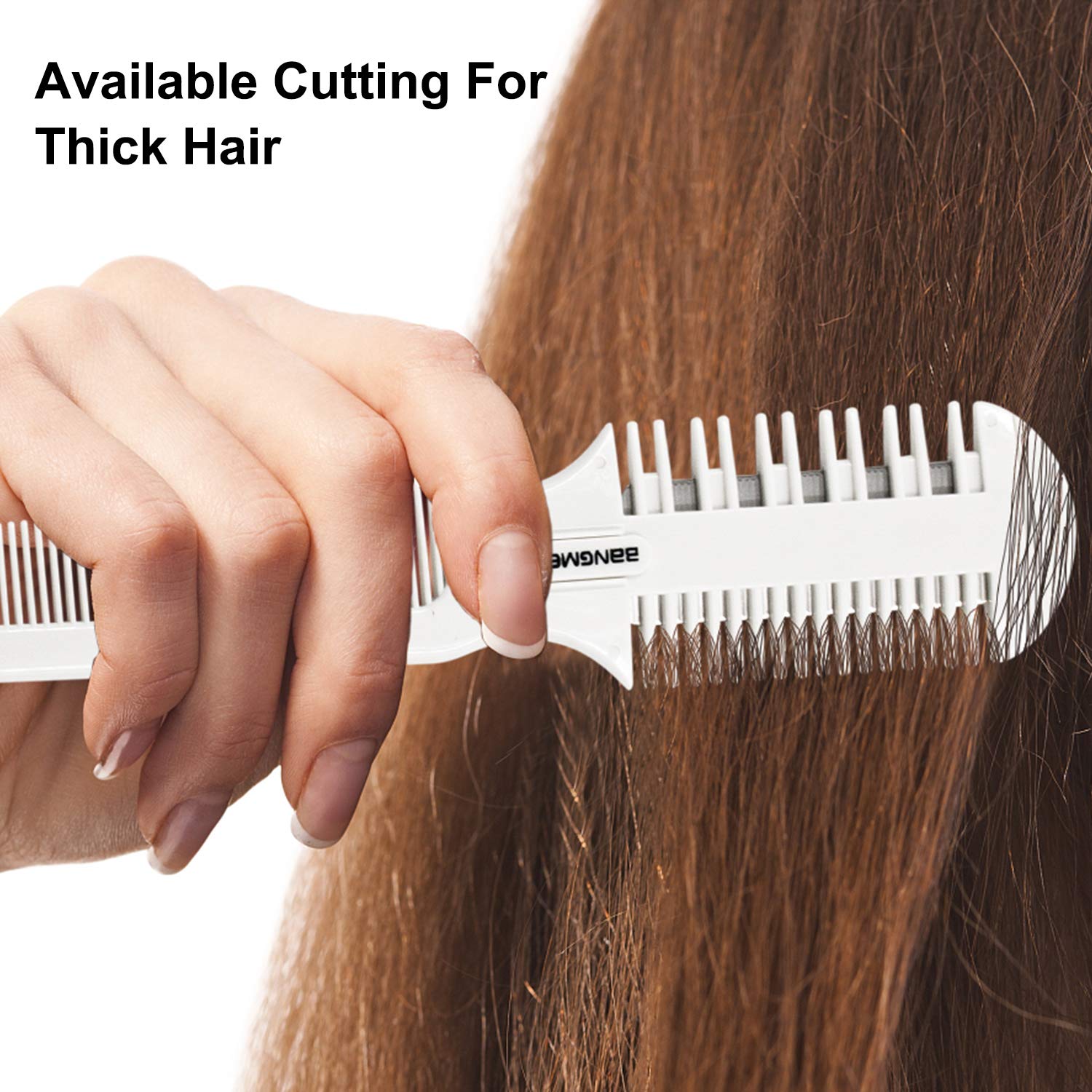BANGMENG Hair Cutter Comb, 2 Pieces of Dense Teeth + Wide Teeth Shaper Hair Razor With Comb,Split Ends Hair Trimmer Styler, Doub