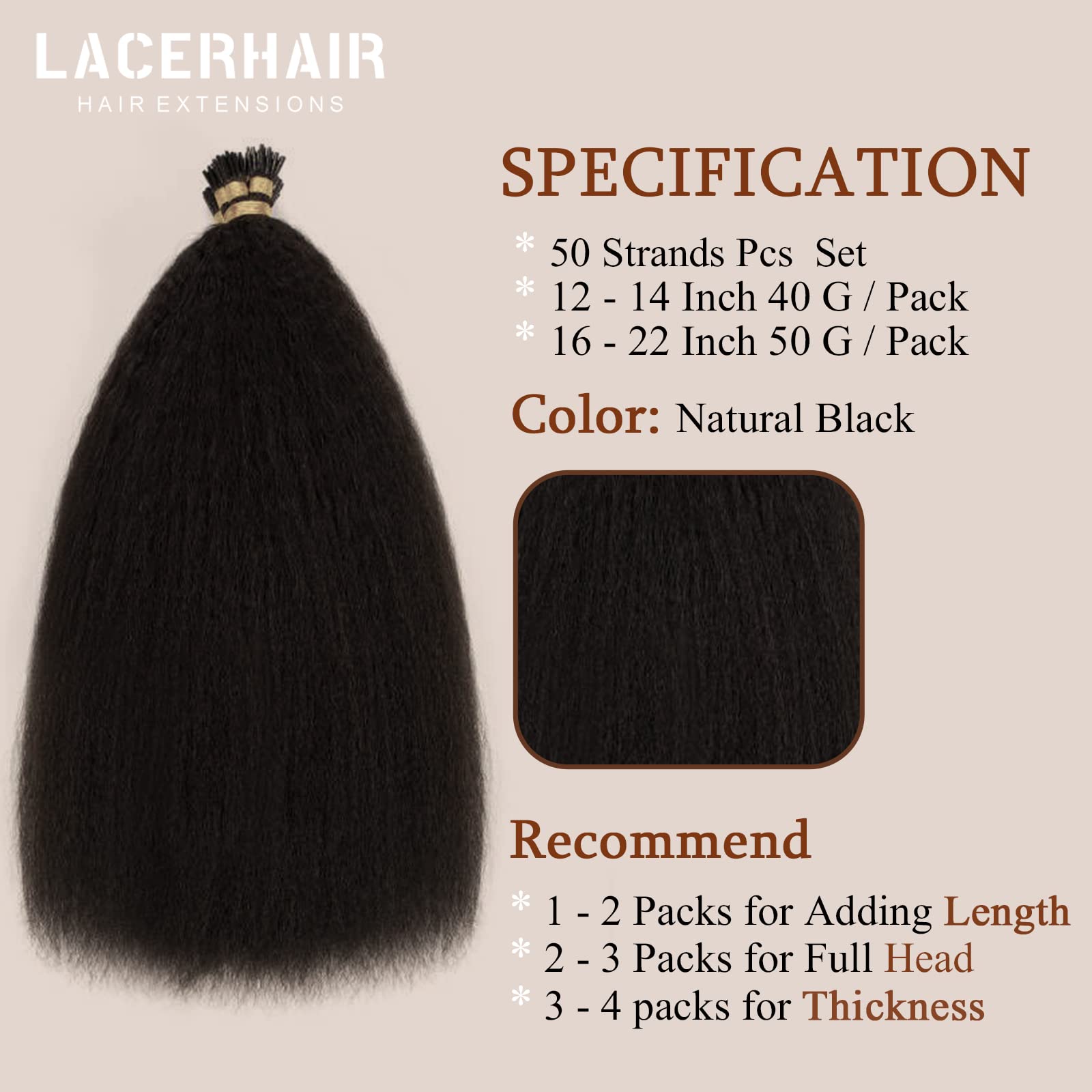 Kinky Straight Itip Hair Extensions Natural Black Hair Microlink Hair Extensions Human Hair Kinky Hair I Tip Extensions Human Ha