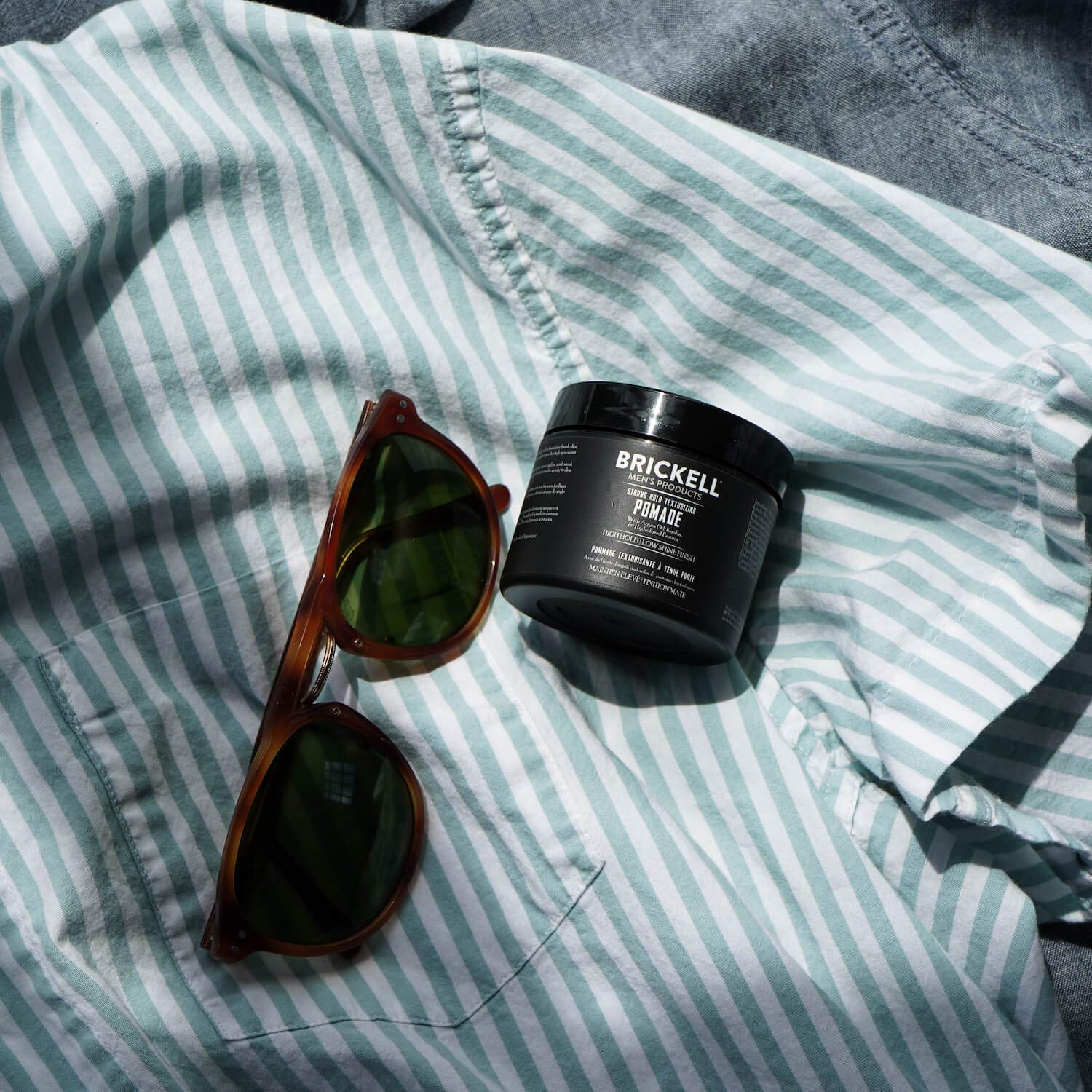 Brickell Men's Products Strong Hold Texturizing Pomade For Men, Natural and Organic, Pliable Hair Styling Fiber Pomade, 2 Ounce,