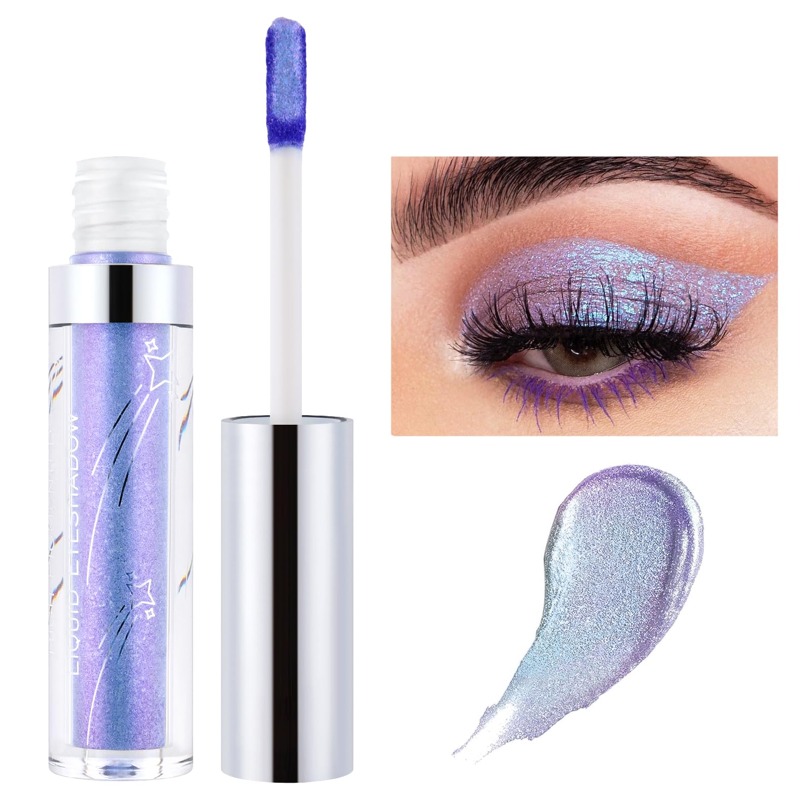 Hotiary Shimmer Glitter Liquid Eyeshadow Metallic Pigments Makeup Metals Gloss For Eyes Eyeliners Sparkling Eye Shadow Set Gift