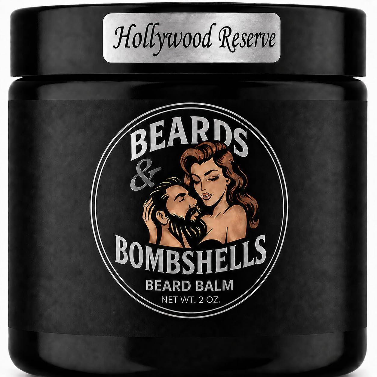 Beards & Bombshells Beard Balm for Men, Medium Hold, NonGreasy Styling Balm, Softens Beard Hair, Tames Flyaways & Frizz, Hollyw