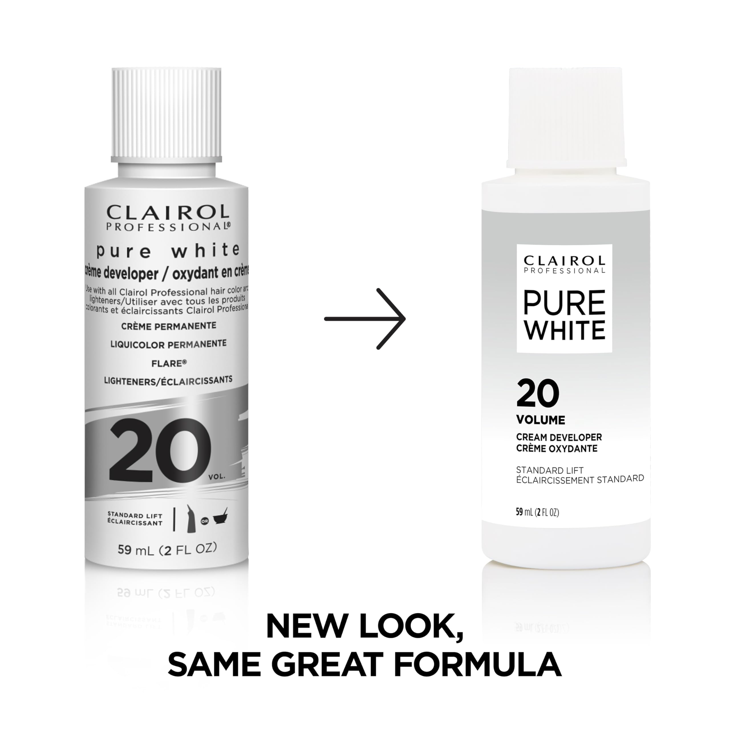 Clairol Professional Pure White 20 volume Crme Developer, 2 oz