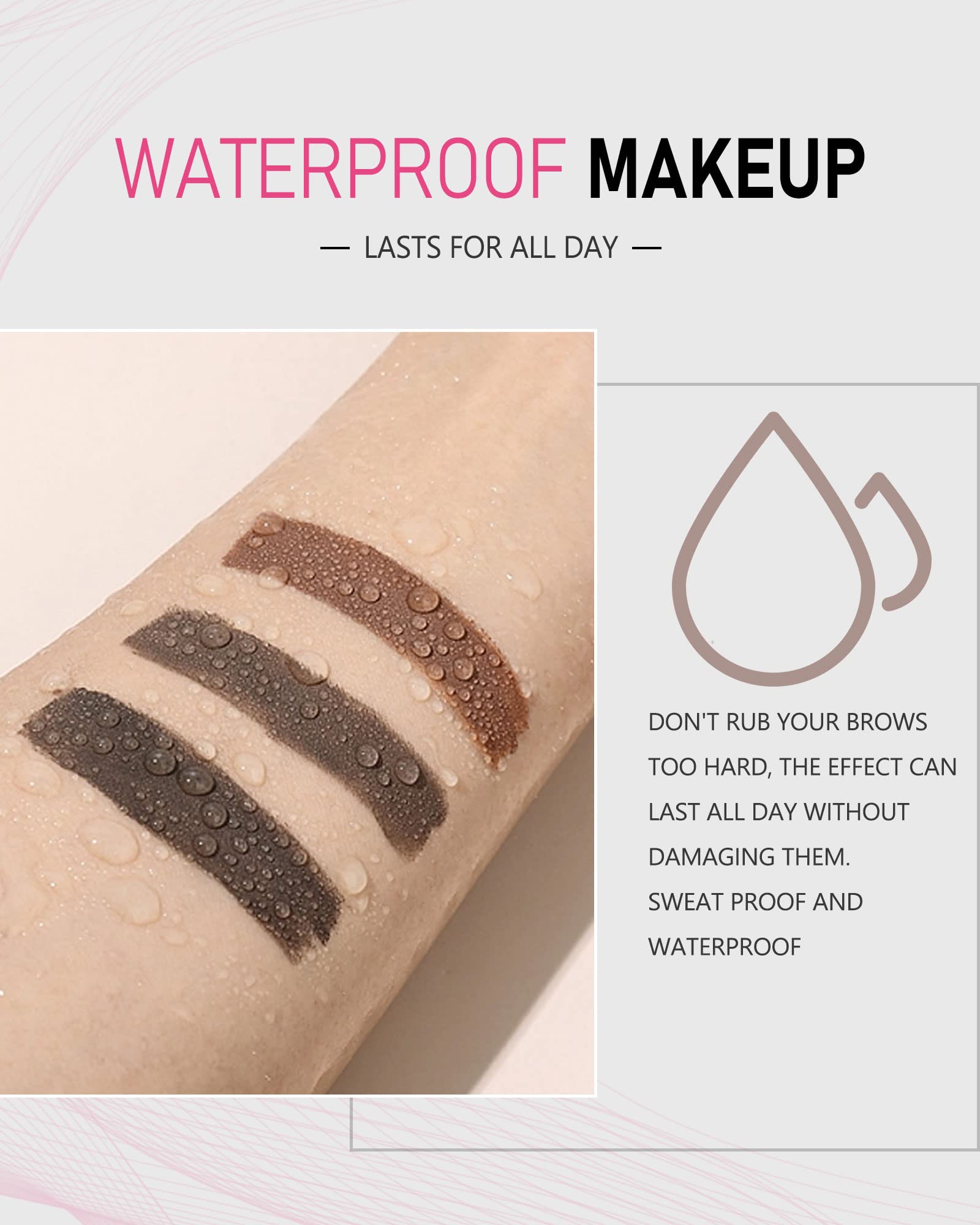 Yfulfill Eye Brow Pencils For Women Brown Waterproof, Brown Eyebrow Pencil With Brush, Eye Brown Filler Brown For Blondes
