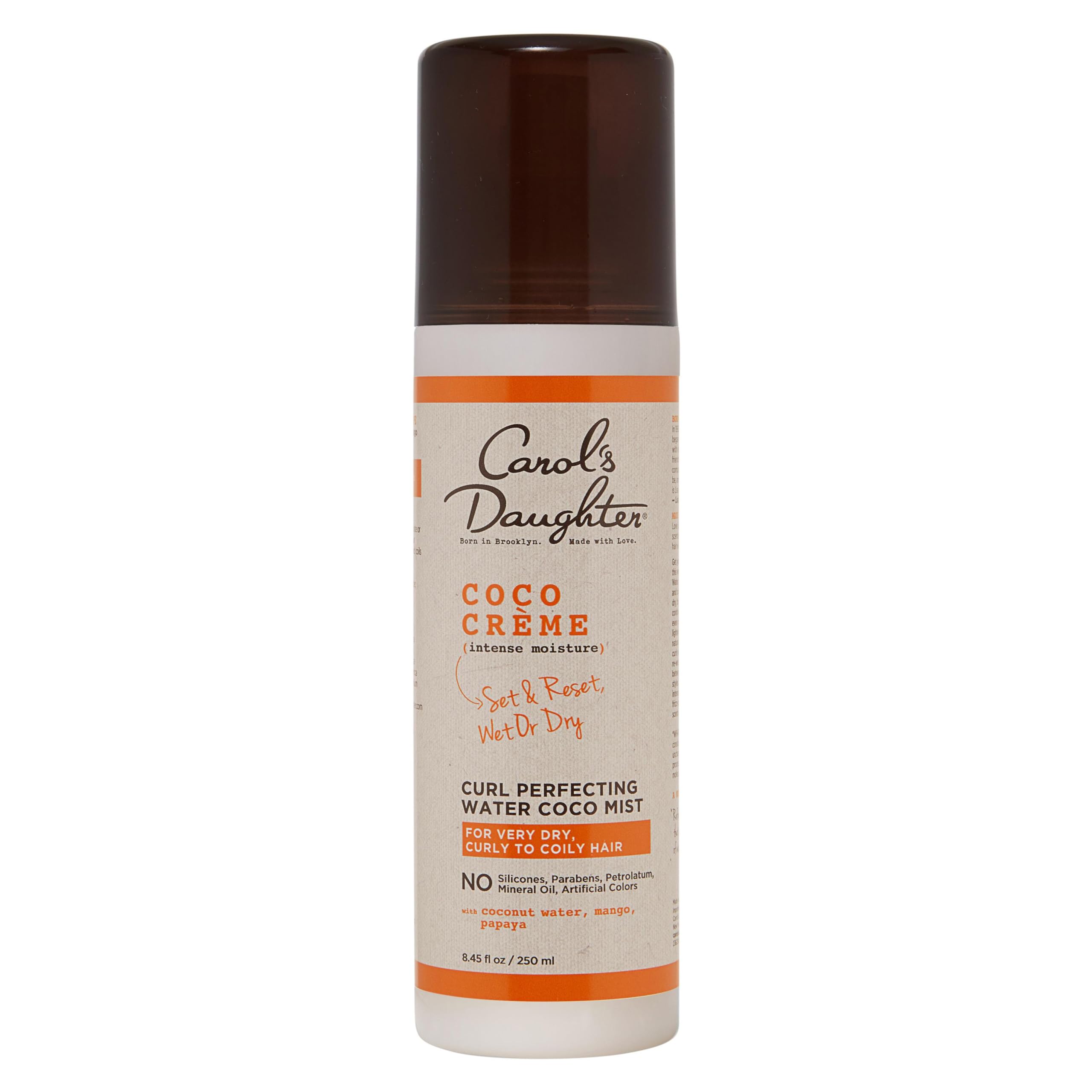 Carols Daughter Coco Creme Curl Perfecting Water Coco Mist, With Coconut Water, Silicone Free Curl Refresher Spray, Paraben Free
