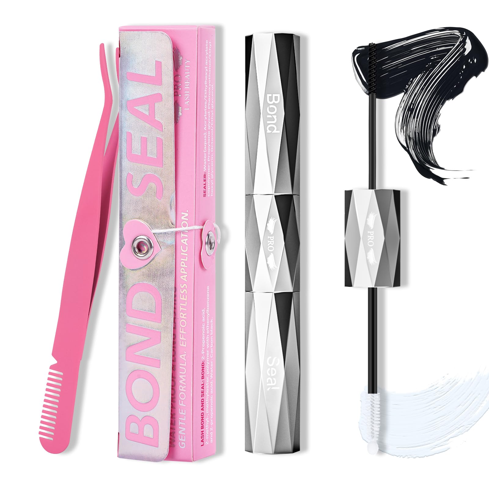Lash Bond and Seal Waterproof Bond and Seal Cluster Lash Glue & Seal for Lash Clusters Aftercare Sealant Super Strong Hold Long 