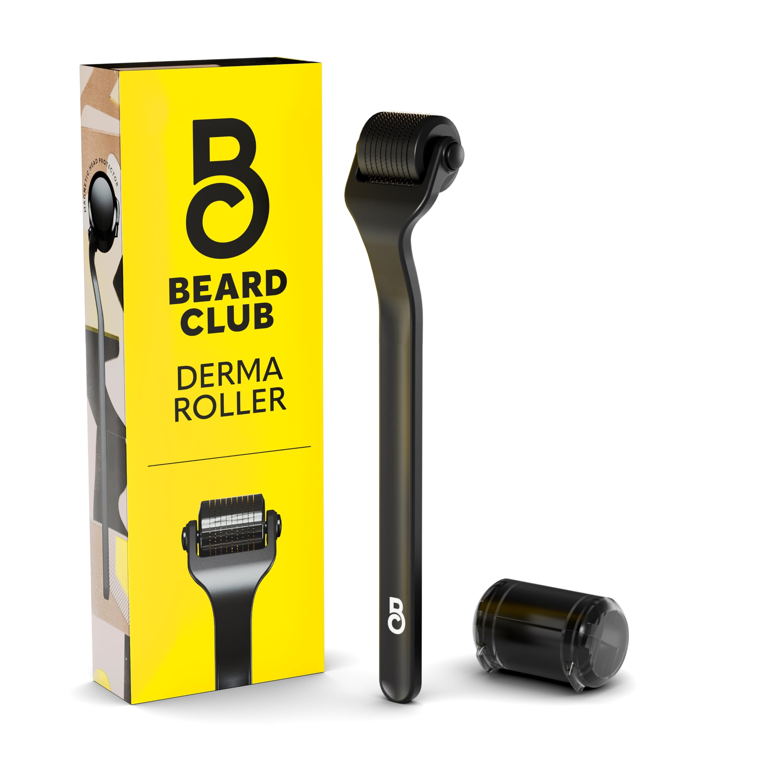 Beard Club Derma Roller For Face, Body And Scalp - Microneedling Roller For Men And Women With 540 Titanium Microneedles - Beard