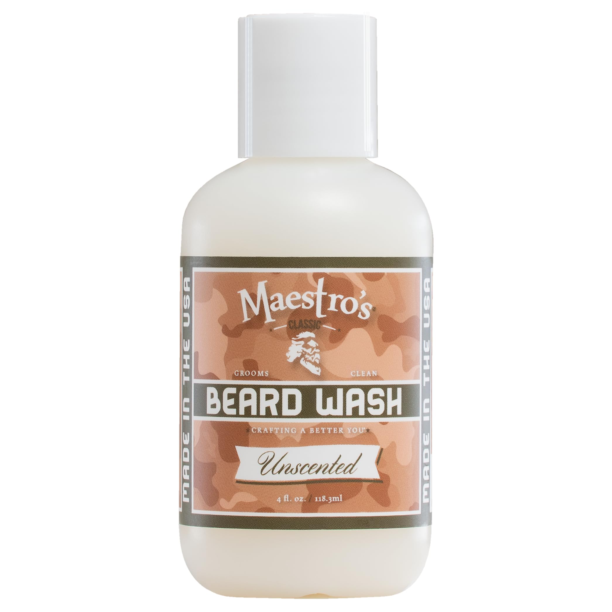 Maestro'S Classic Beard Wash | Deep Cleaning, Non-Drying, Fully Hydrating Gentle Cleanser For All Beard Types & Lengths- Unscent