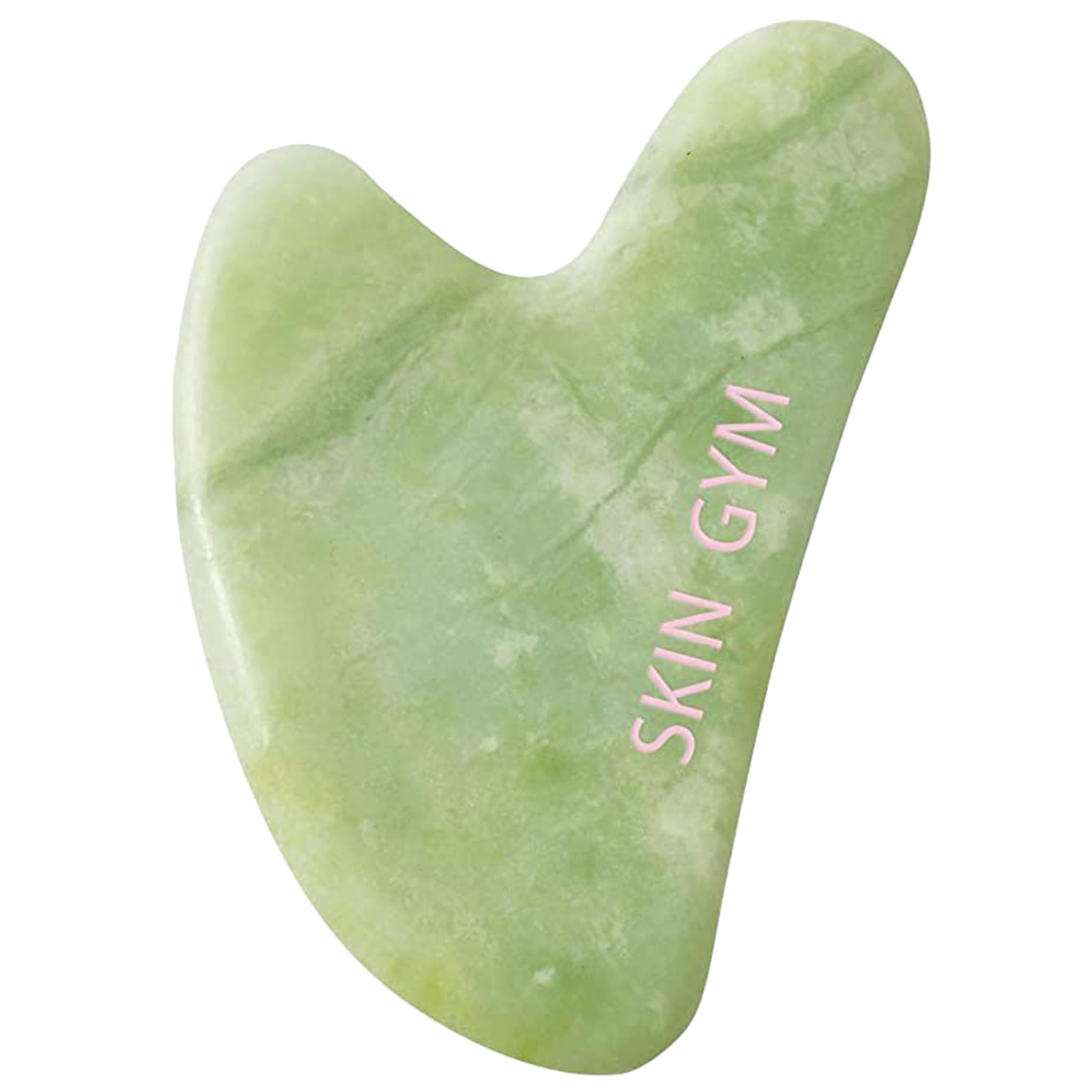SKIN GYM Sculpty Heart Jade Gua Sha Face Sculpting Tool & Face Massage Tool, Anti-Aging Guasha Tool for Face Under Eye Bags, Puf