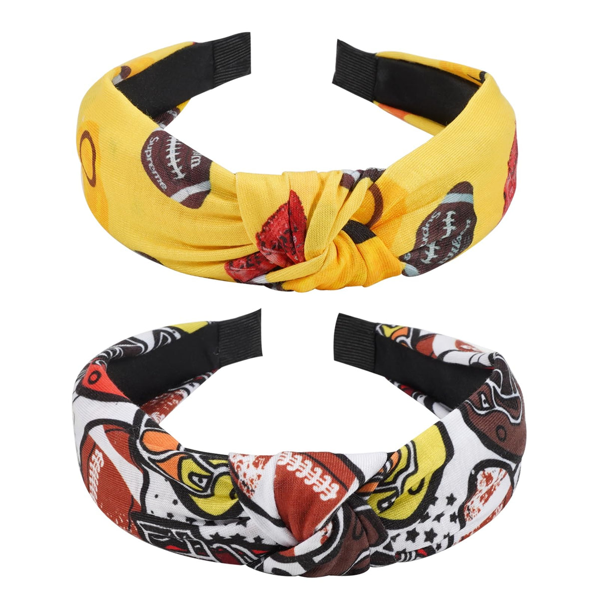 Ardorchid Football Headbands For Women Girls Sports Game Day Headband Non Slip Wide Hair Bands Cute Rugby Ball Hair Accessories