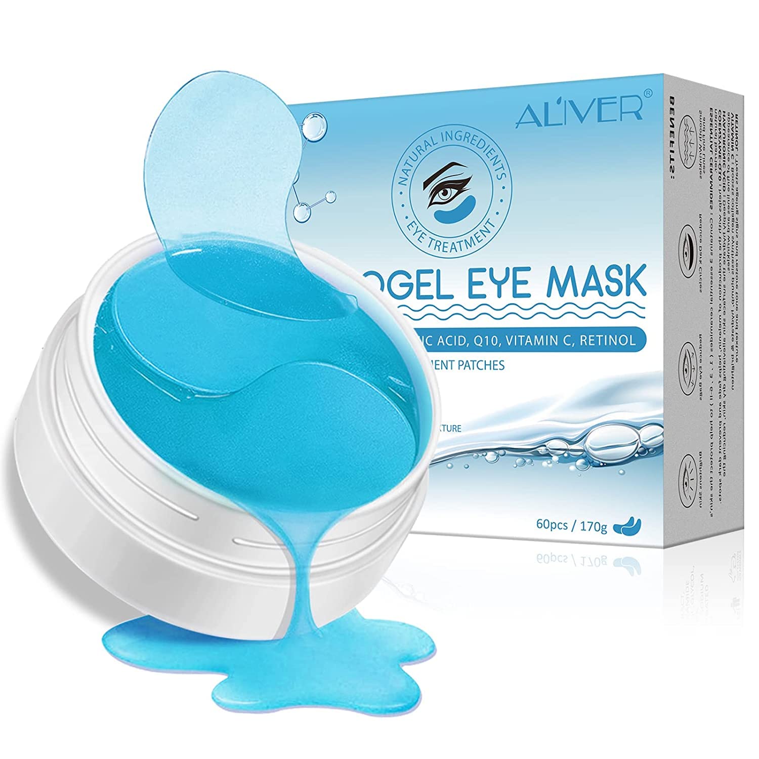 sefudun Hydrogel Eye Patches,Hydrogel Under Eye Masks for Dark circles,Anti Wrinkle Treatment,Under Eye gel Pads,Eye Mask for Pu