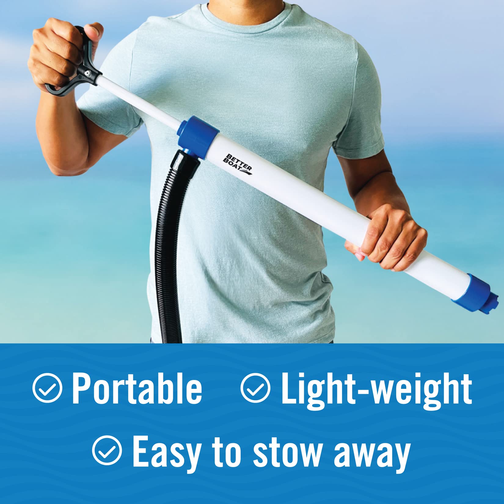 Manual Bilge Pump For Boats Kayak Canoe Hand Water Pump  Hand Pumps Siphon Pump Bailer Kayaking Boat With Hose Portable Held 20