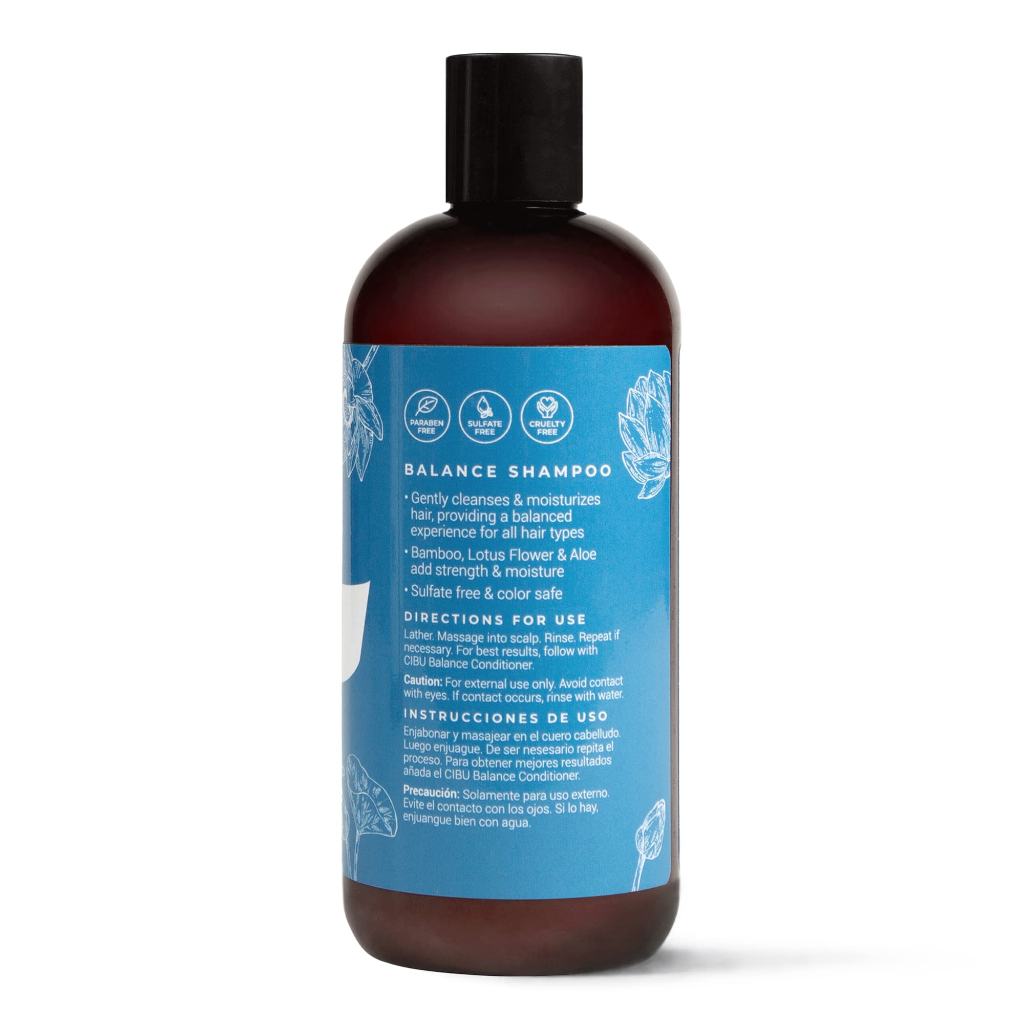 CIBU Balance Shampoo 30062 Nutrient-Rich Formula Moisturizes, Strengthens & Repairs Dry Hair | Sulfate-Free For All Hair Types a