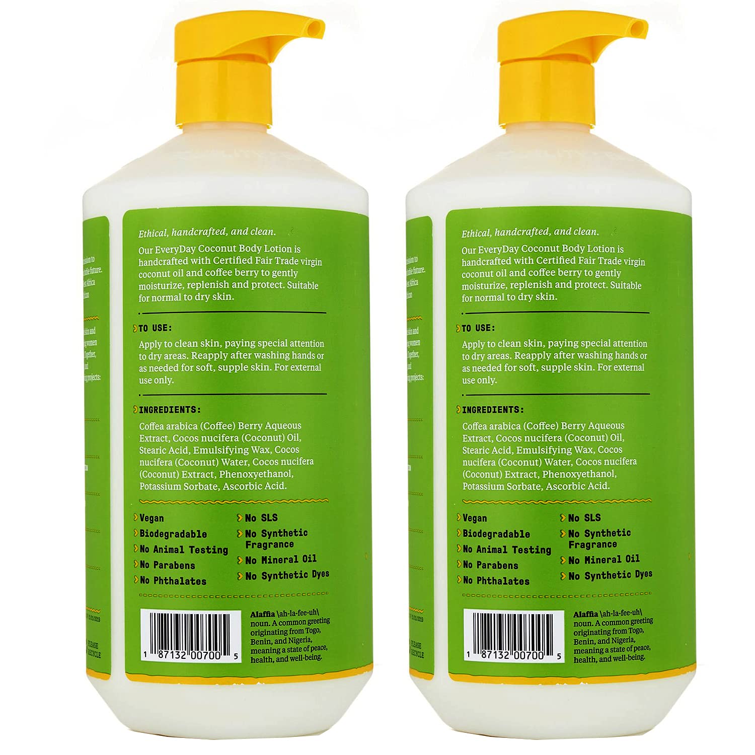 Alaffia Everyday Coconut Hydrating Body Lotion, Normal to Dry Skin, Moisturizing Coconut Oil is Support for Soft & Supple Skin,