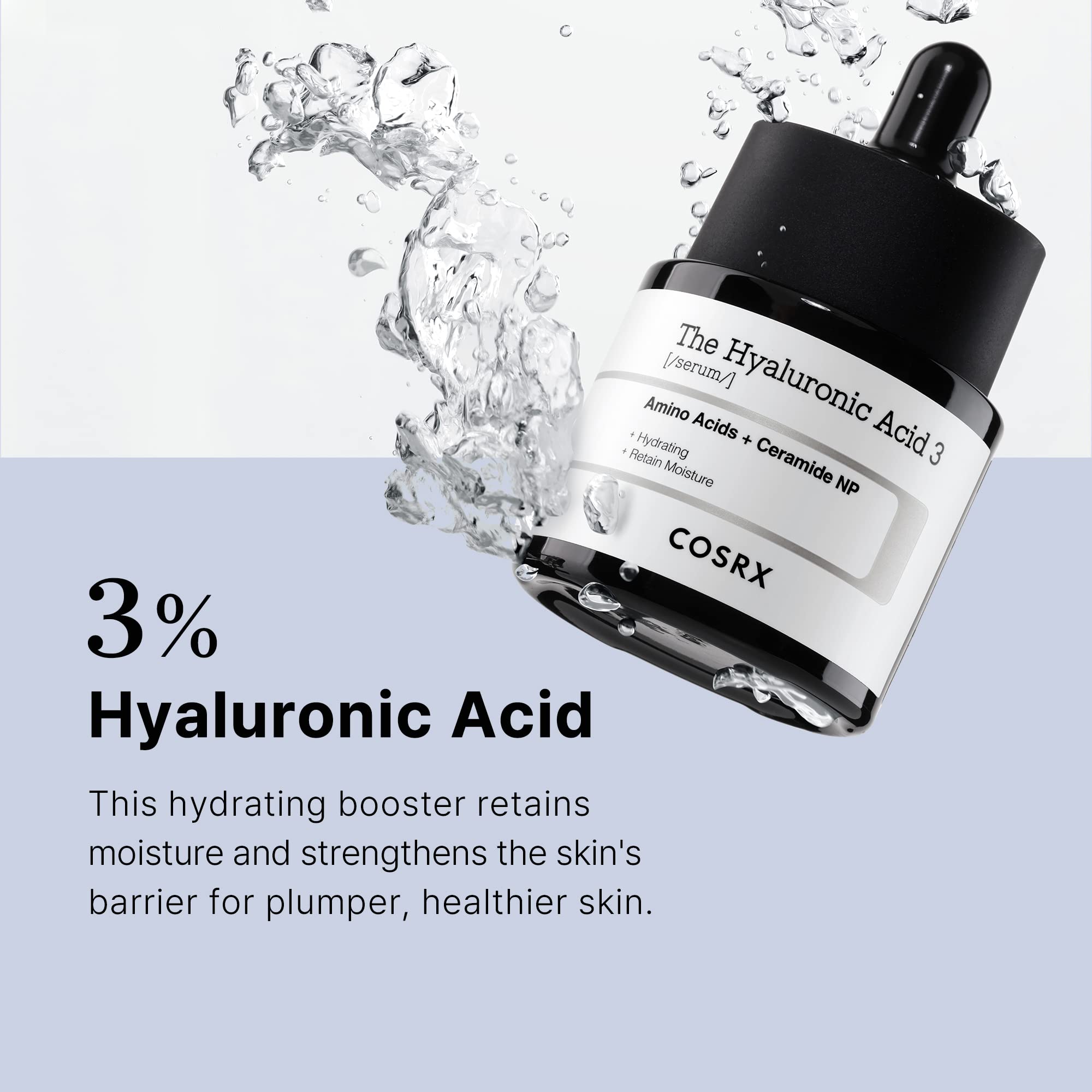 Cosrx Pure Sodium Hyaluronic Acid 3% Serum, Hydration & Moisture Boosting Facial Serum For Fine Lines & Wrinkles, Plump & Repair