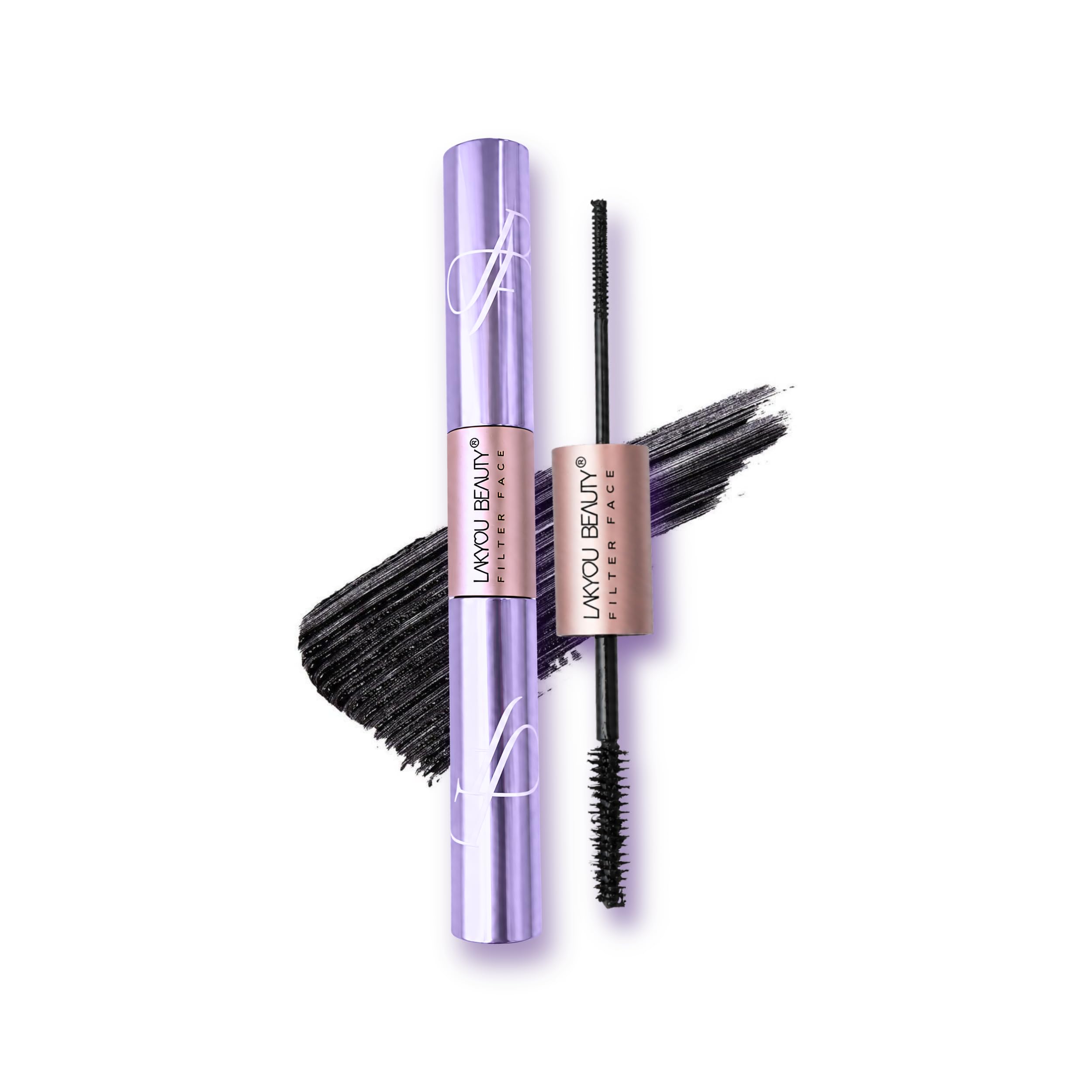 Lakyou Beauty Filter Face DoubleHead Mascara | 10Ml | Waterproof & LongLasting Mascara | Volumizing, Lengthening & Curling For