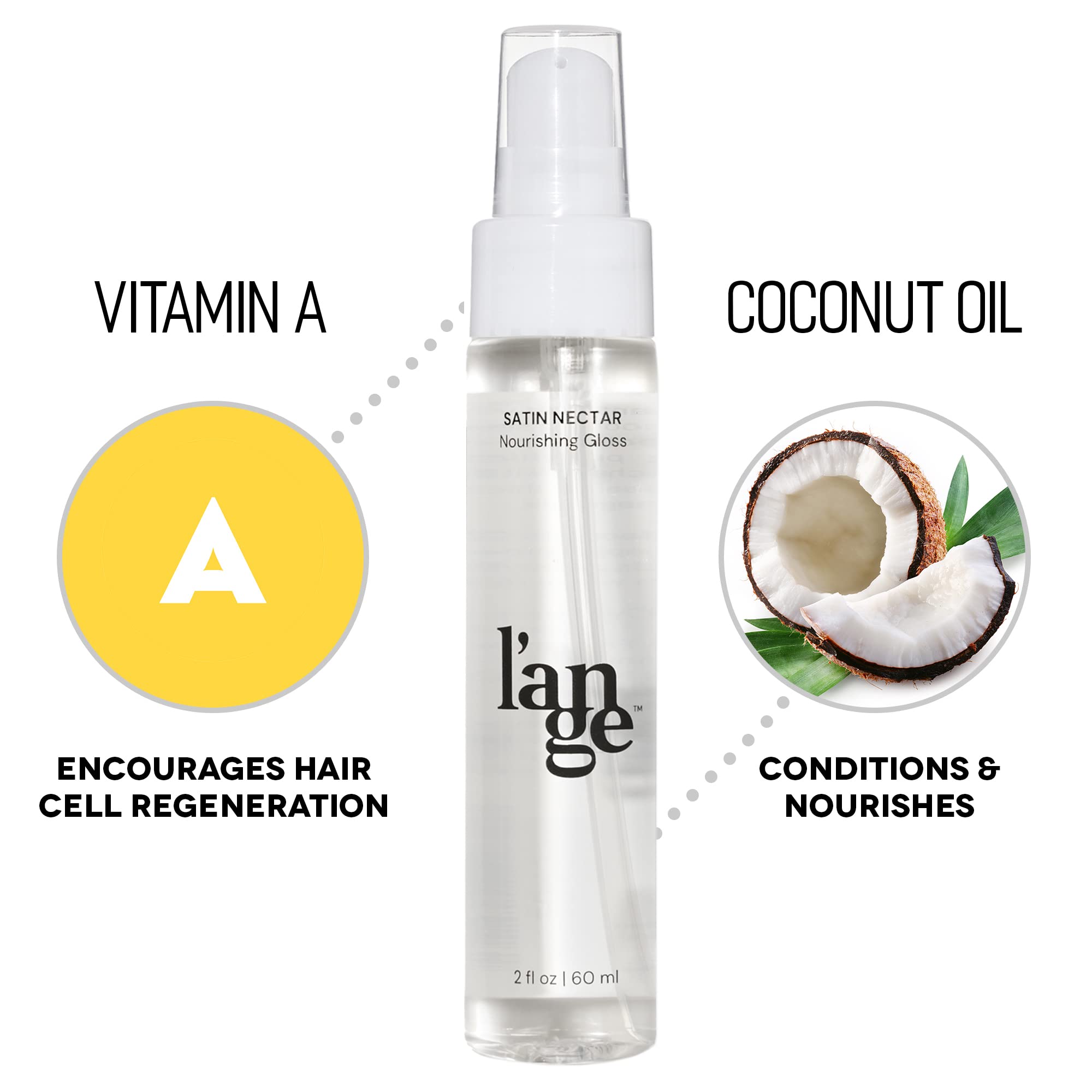 L'Ange Hair Satin N  Ctar Nourishing Gloss | Hair Serum For All Hair Types | Smoothing Serum With Antioxidants And Vitamins | Sa