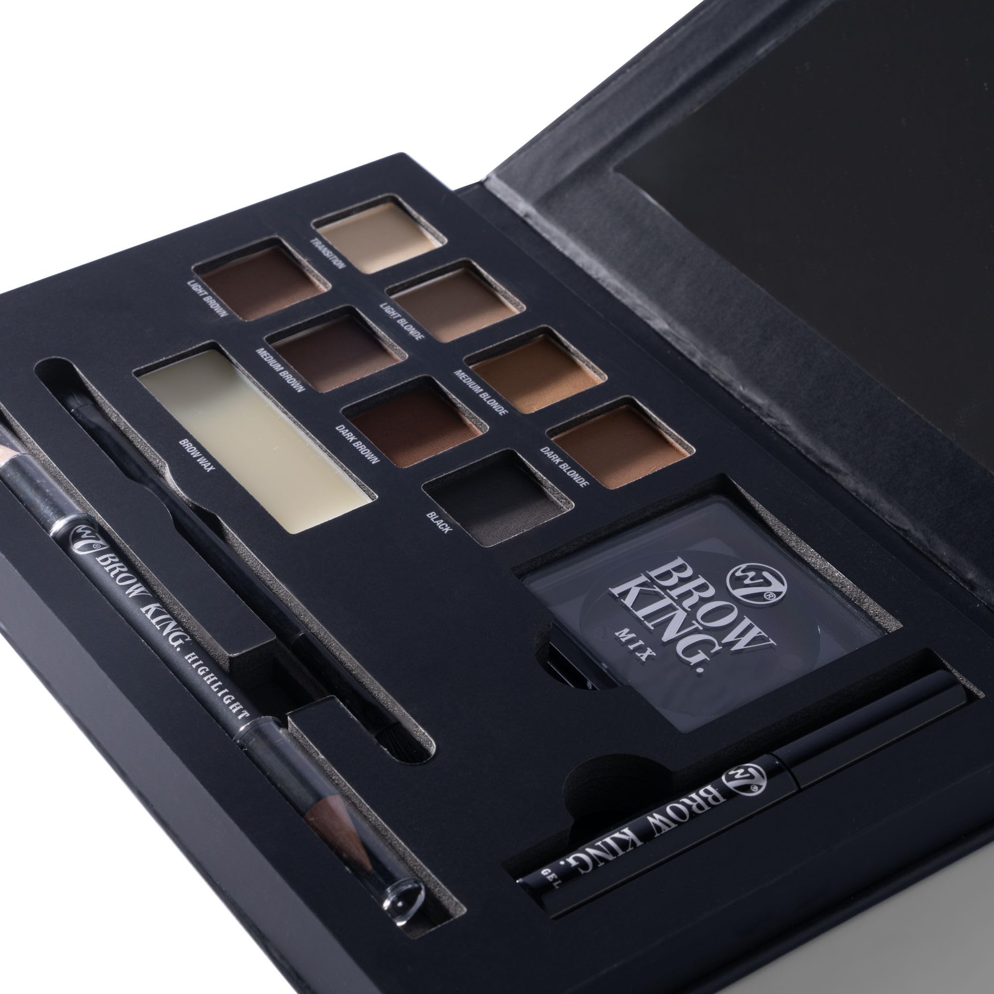 W7 Brow King Ultimate Eyebrow Kit - Professional Makeup Set, 1 Count, Clear, Model 5056369109705