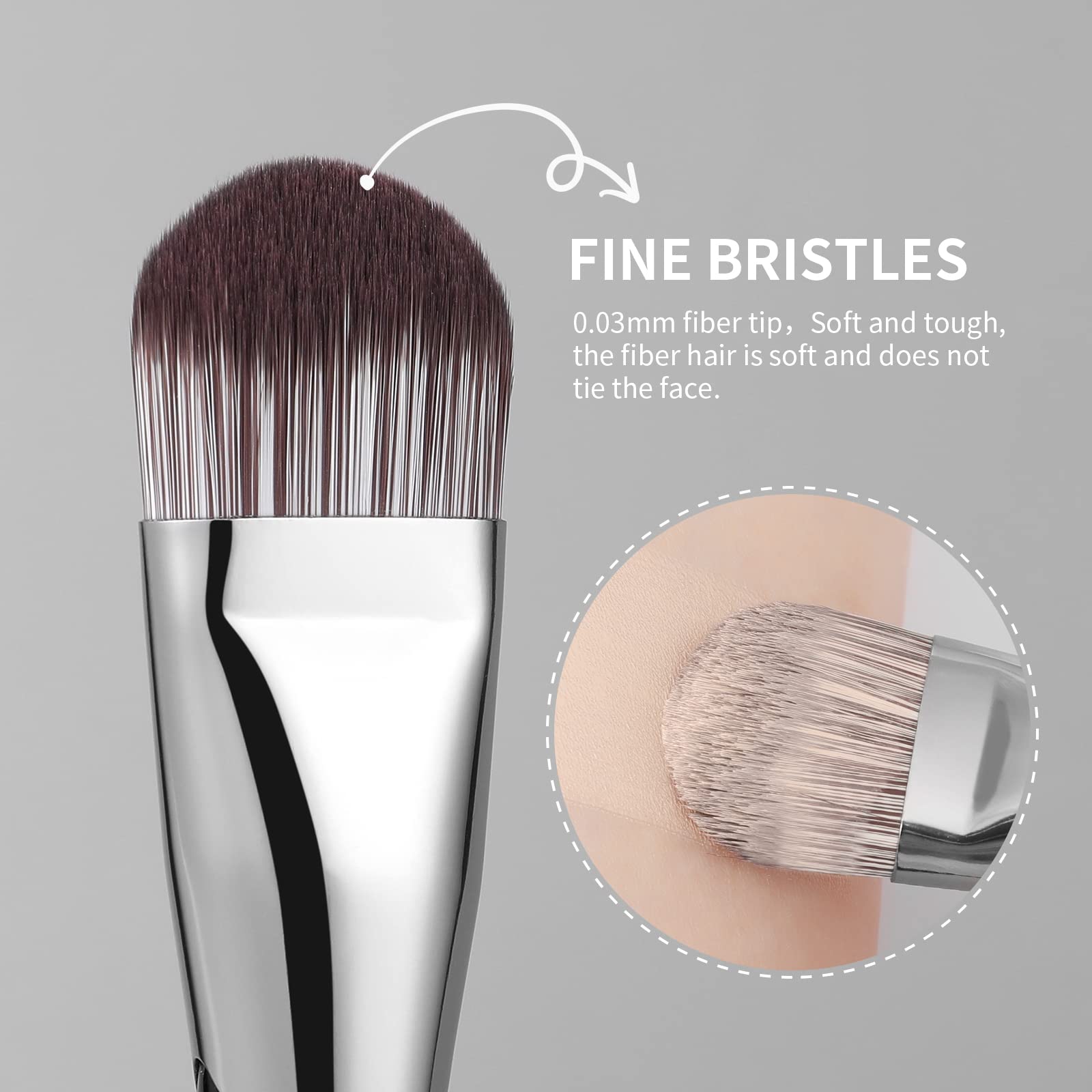 Ducare Foundation Brush For Liquid Makeup Self Tanner Brush Concealer Diy Facial Mask Contour Face Brush For Blending Liquid, Cr