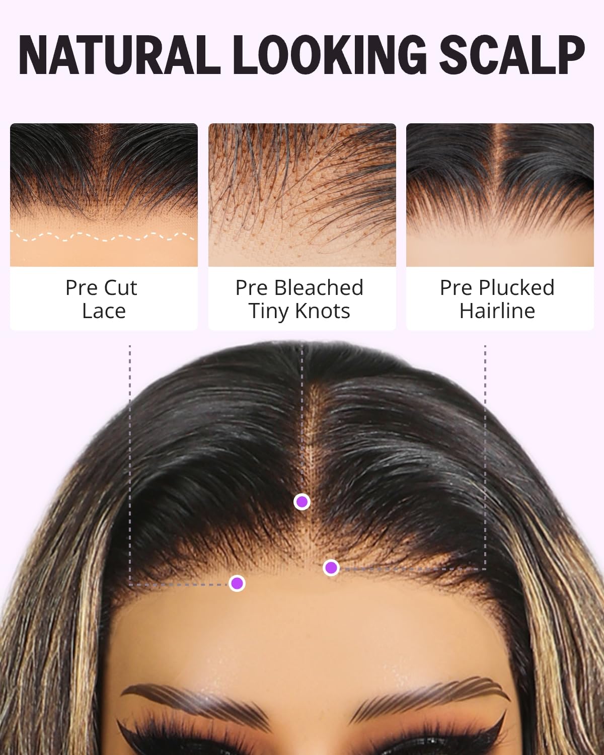 Megalook Balayage Glueless Wigs Human Hair 12A Wear And Go Highlight Ombre Body Wave Wig Upgraded Pre Plucked Pre Cut 6X5 Closur